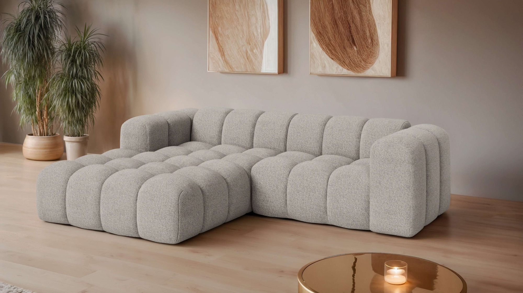 OTTO home Ecksofa »KALLIE L-Form,  248 cm - OTTO. Verlässliche Qualität.« Bubble Optik, moderne Steppung, hoher Sitzkomfort