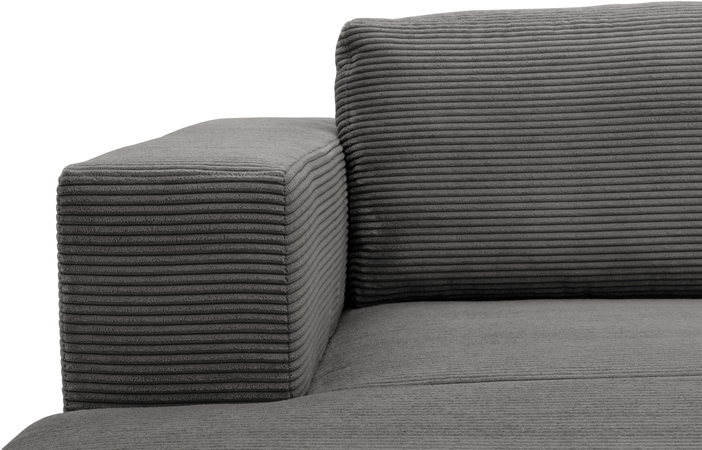 DOMO collection Ecksofa »Modica kompakt und elegant, Breite 244, L-Form«, moderne Optik mit extrabreiter Recamiere, auch in Cord