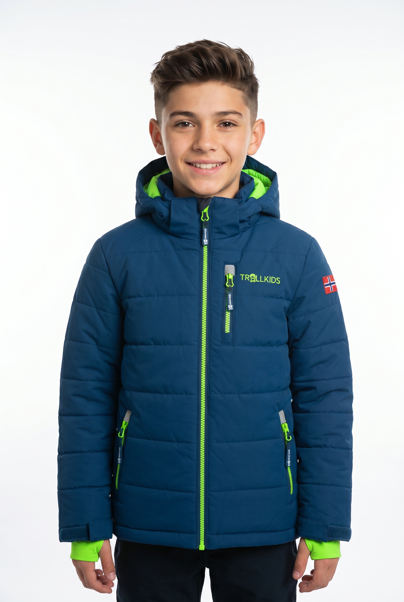 TROLLKIDS Winterjacke »KIDS HEMSEDAL SNOW JACKET XT« mit Kapuze sportlich, aus Steppware, mit Kapuze, pflegeleicht, für Kinder