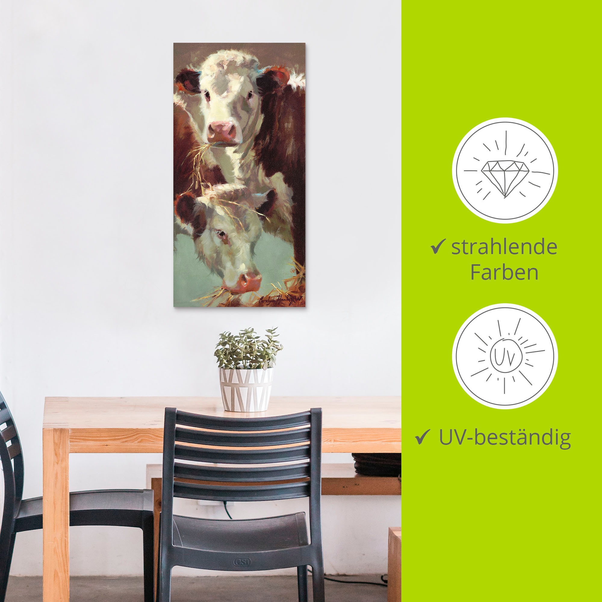 Artland Wandbild »Kauen und Schlucken«, Haustiere, (1 St.), als Alubild, Outdoorbild, Leinwandbild, Poster in verschied. Größen