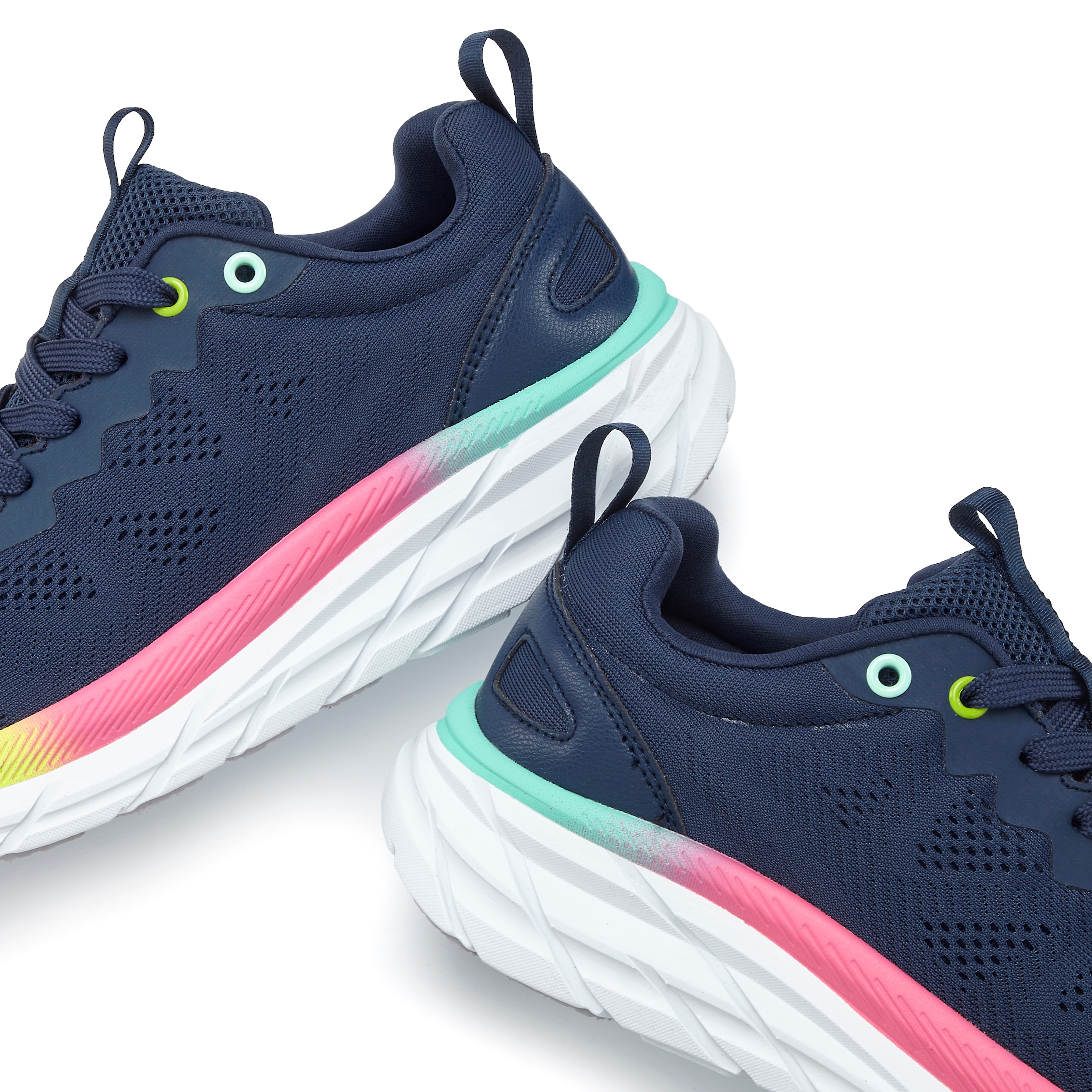 LASCANA Sneaker »Halbschuh, Turnschuh, Freizeitschuh,«  mit modischen Farbdetails, Chunky Sohle & Mesh-Optik VEGAN