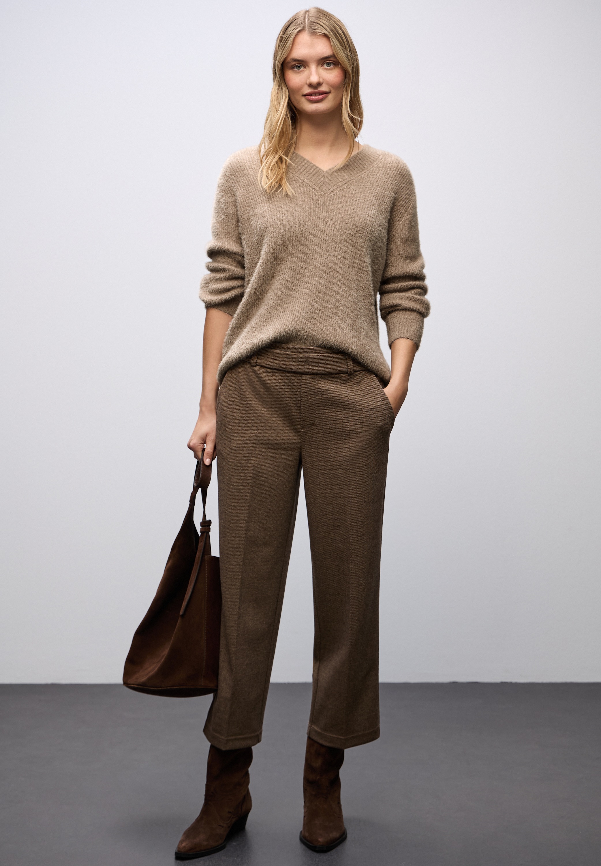 STREET ONE V-Ausschnitt-Pullover