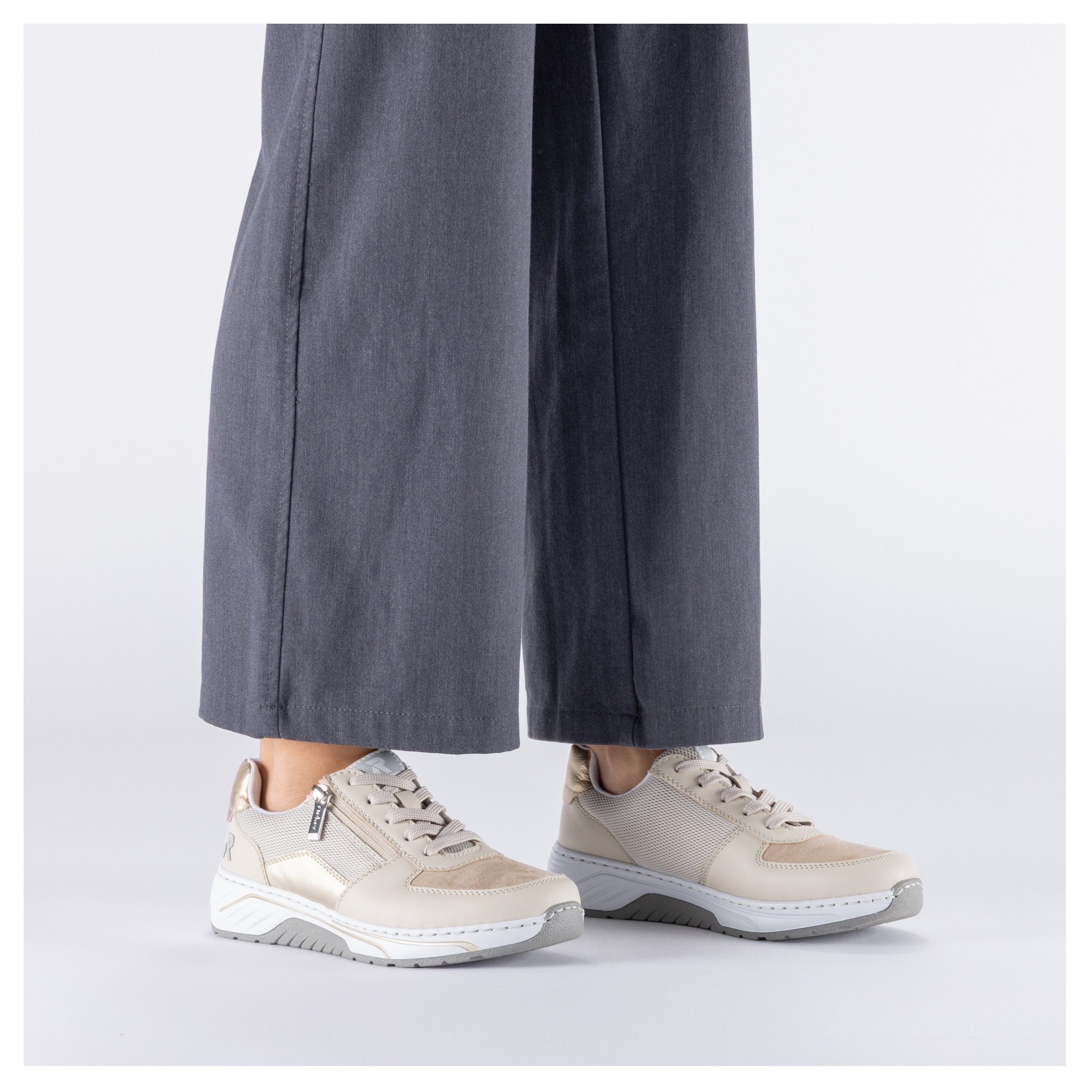 Rieker Sneaker  Schnürschuh, Halbschuh, Freizeitsneaker mit Reißverschluss