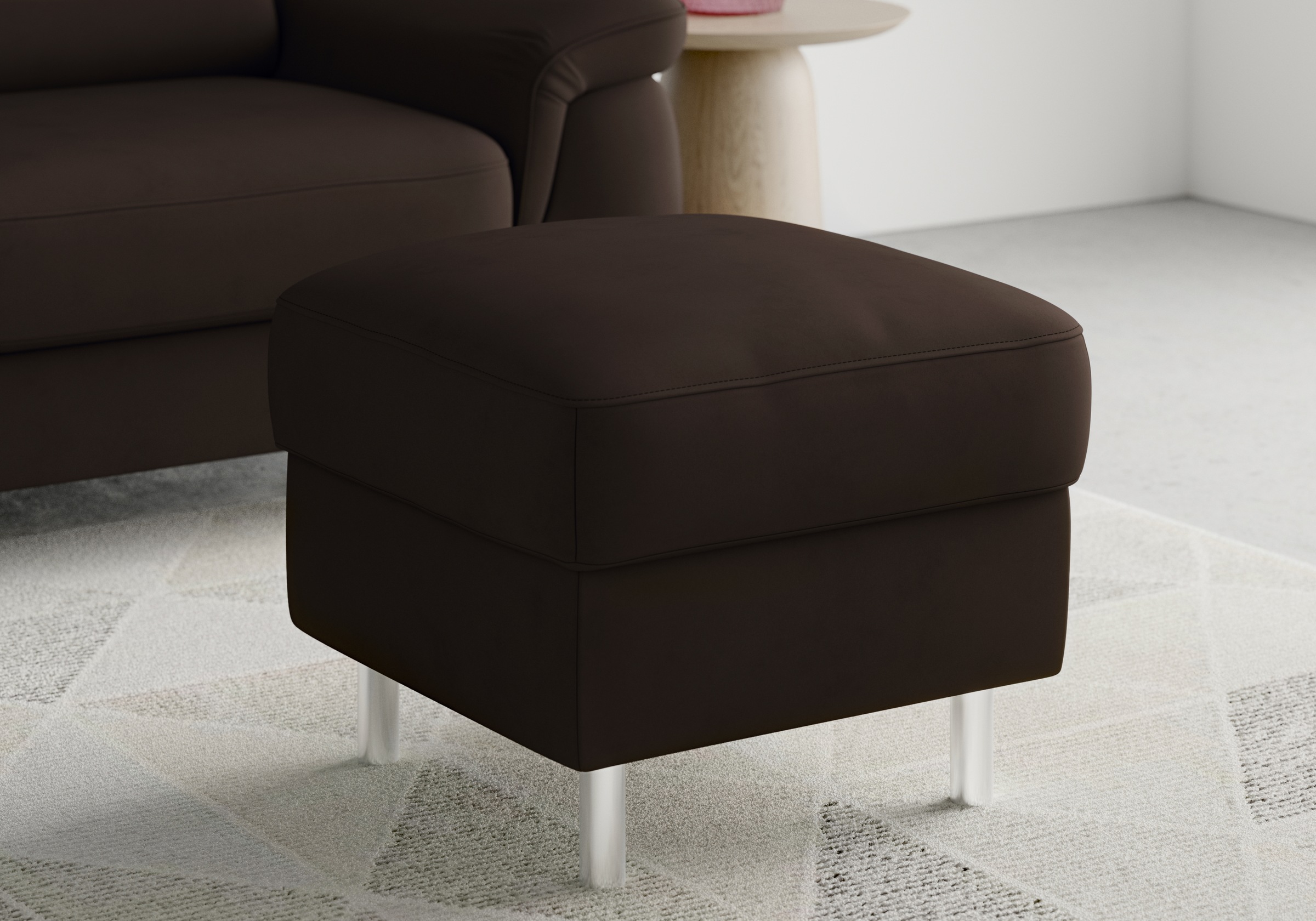 sit&more Stauraumhocker »Sinatra«, Sitzfläche ist abnehmbar, chromfarbene Metallfüße