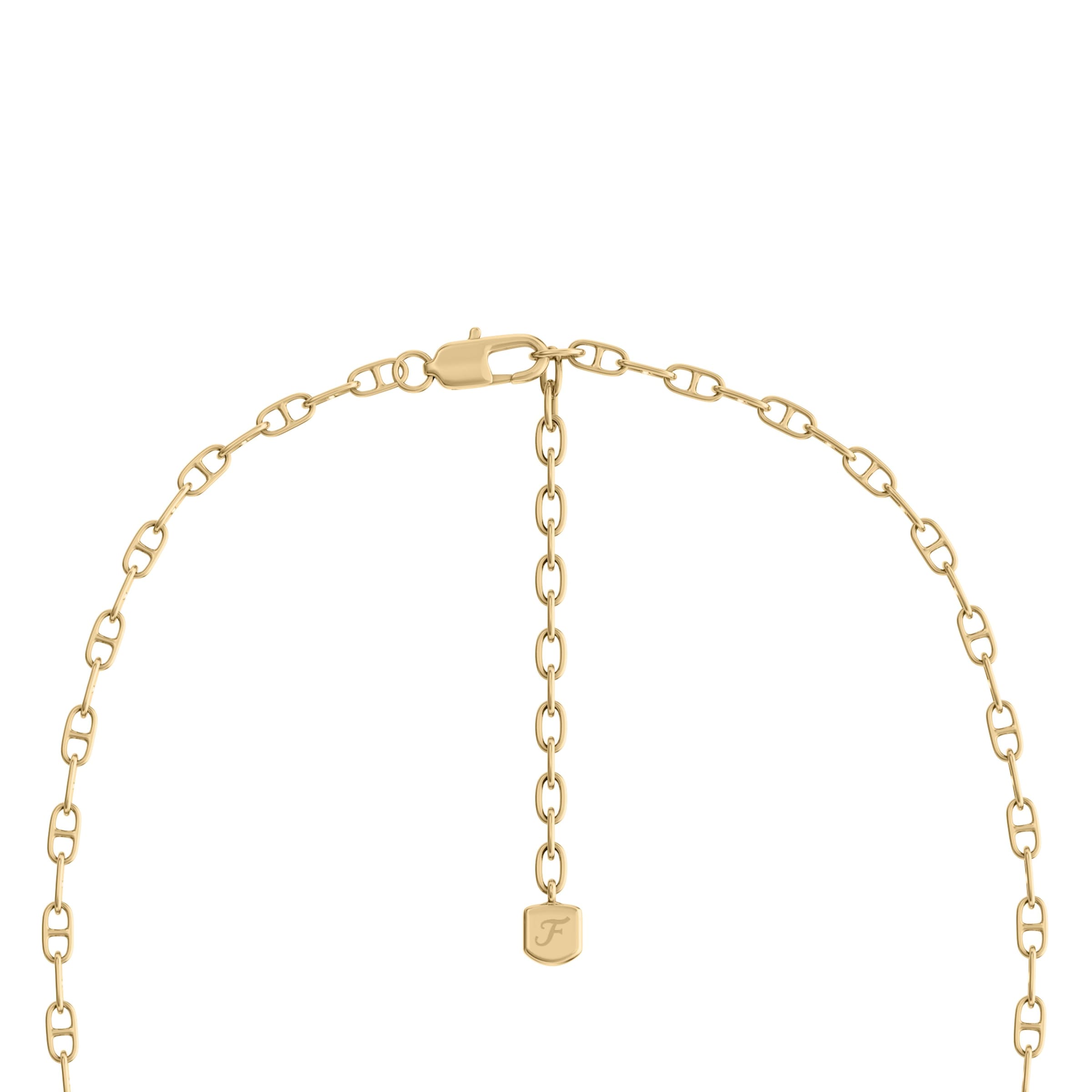 Fossil Kette ohne Anhänger »Schmuck Geschenk Metall Halskette Layering Heritage« mit Süßwasserzuchtperle