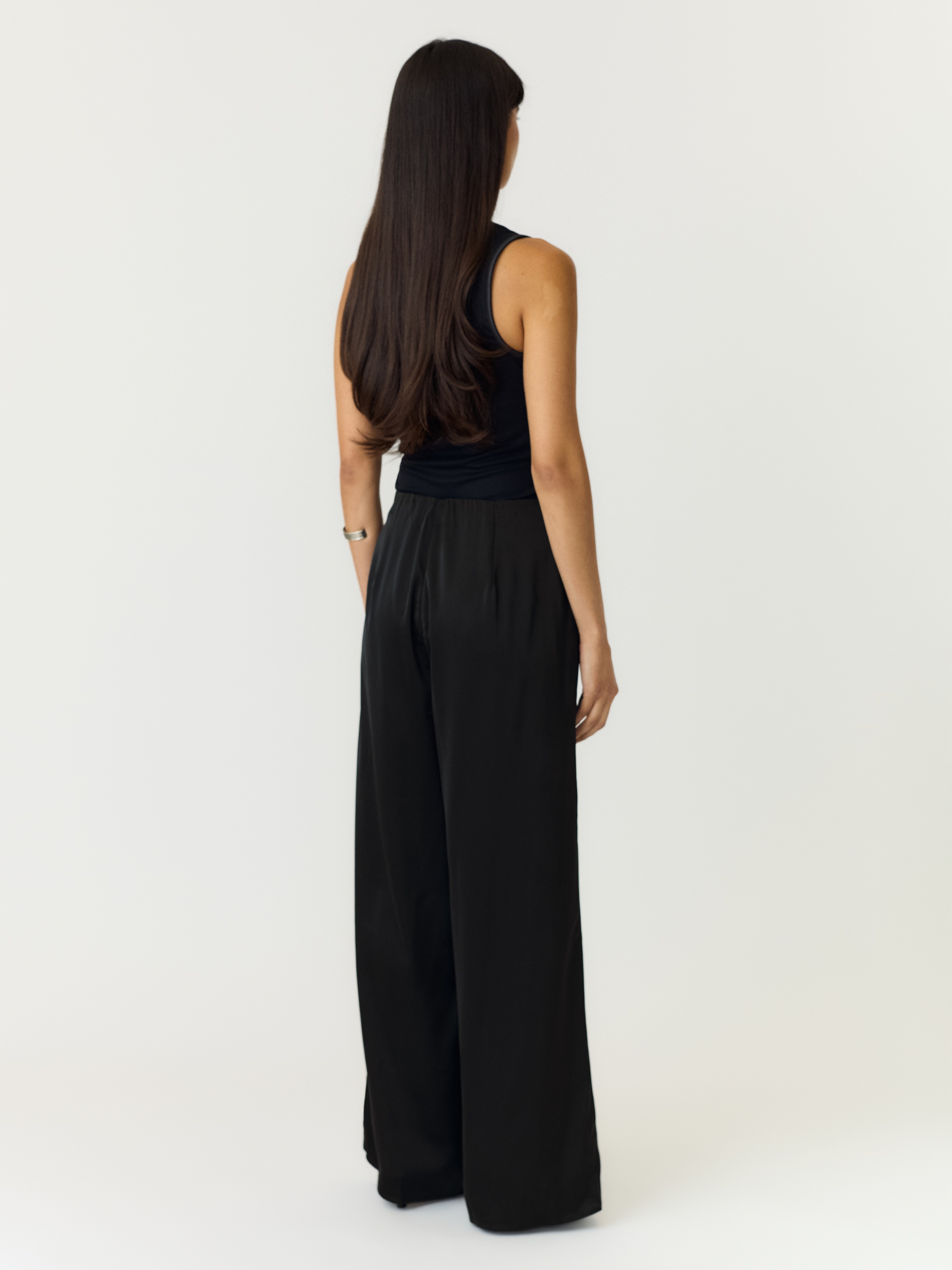 Y.A.S Anzughose »YASPELLA HW WIDE PANTS S. NOOS«  mit Stretch, glänzend
