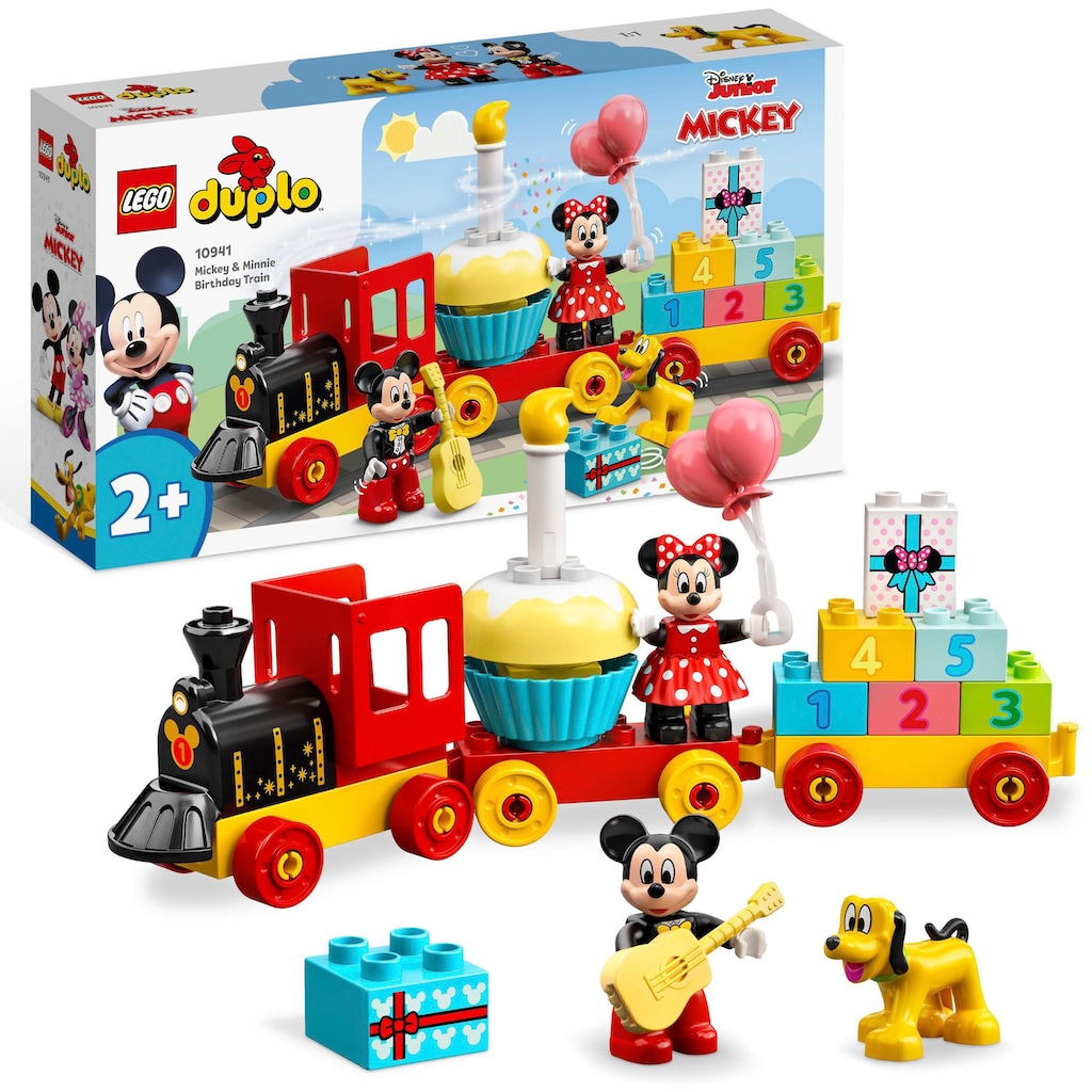 LEGO® Konstruktionsspielsteine »Mickys und Minnies Geburtstagszug (10941), LEGO® DUPLO® Disney™«, (22 St.), Made in Europe