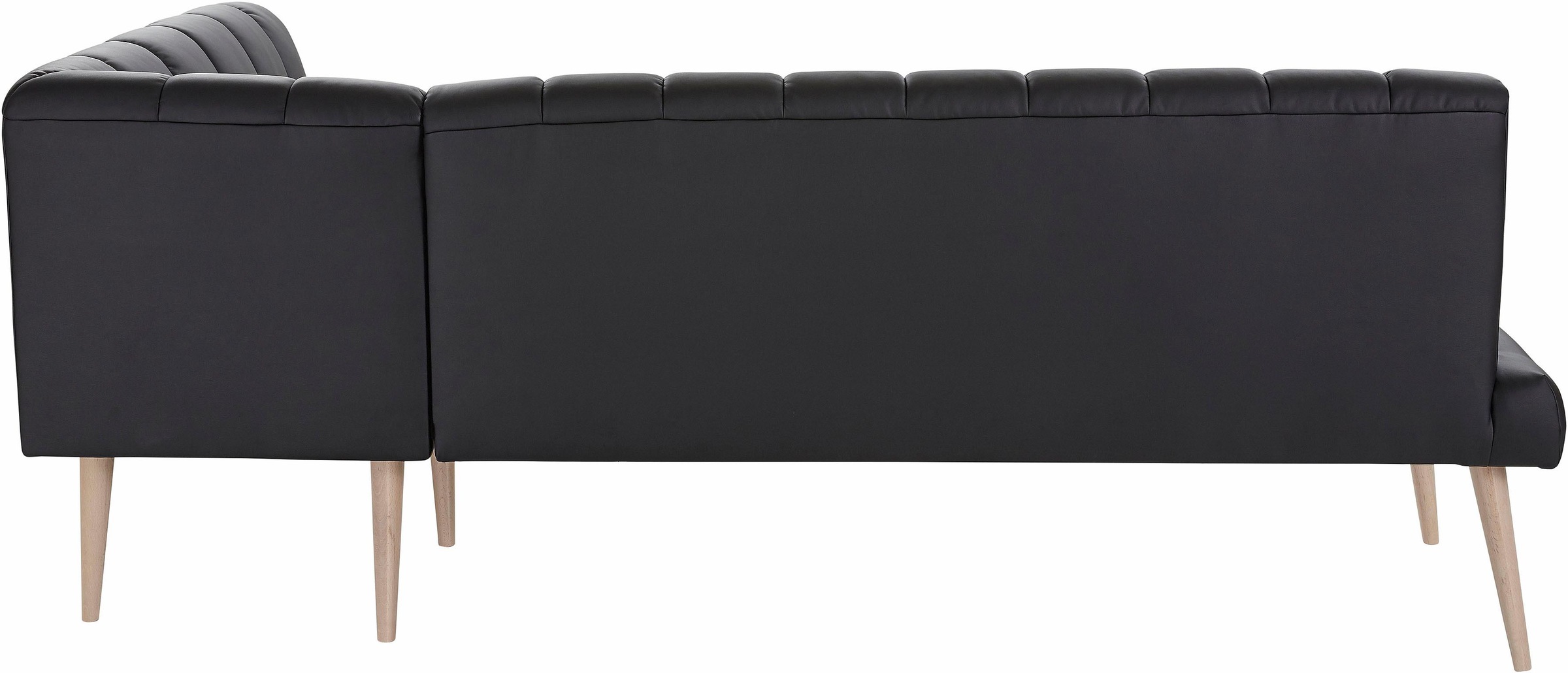 exxpo - sofa fashion Eckbank »Costa, moderne Rückensteppung, bequem und elegant, hoher Holzfuß«, hochwertig verarbeitet, Frei im Raum stellbar