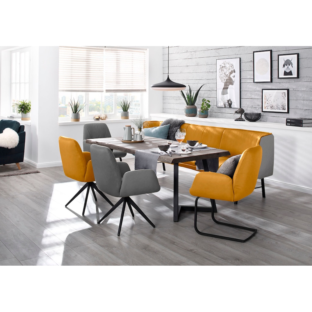 W.SCHILLIG Essbank »chloé«, 3-Sitzer Küchensofa mit Absetzung im Rücken, inspiriert von Pantone 2021, in 3 Breiten