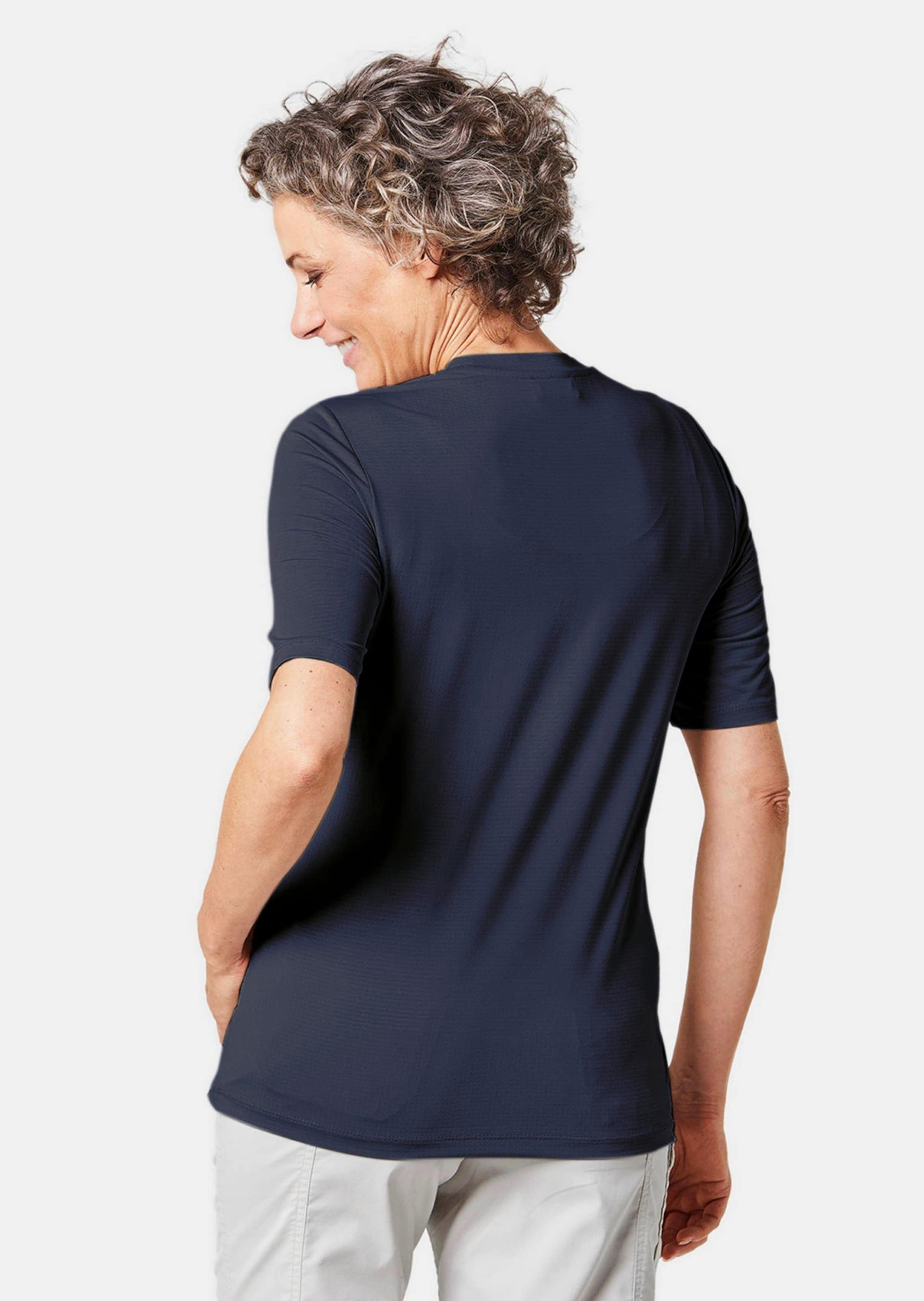 GOLDNER Kurzarmshirt »Kurzgröße Sport-Shirt mit Reflektoren«