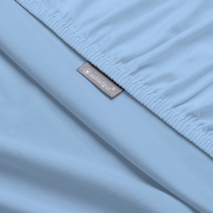 Schlafgut Spannbettlaken »Mako-Jersey aus 100% Baumwolle, Bettlaken«, für Matratzen bis 20 cm Höhe, in 90x200, 140x200 oder 180x200 cm