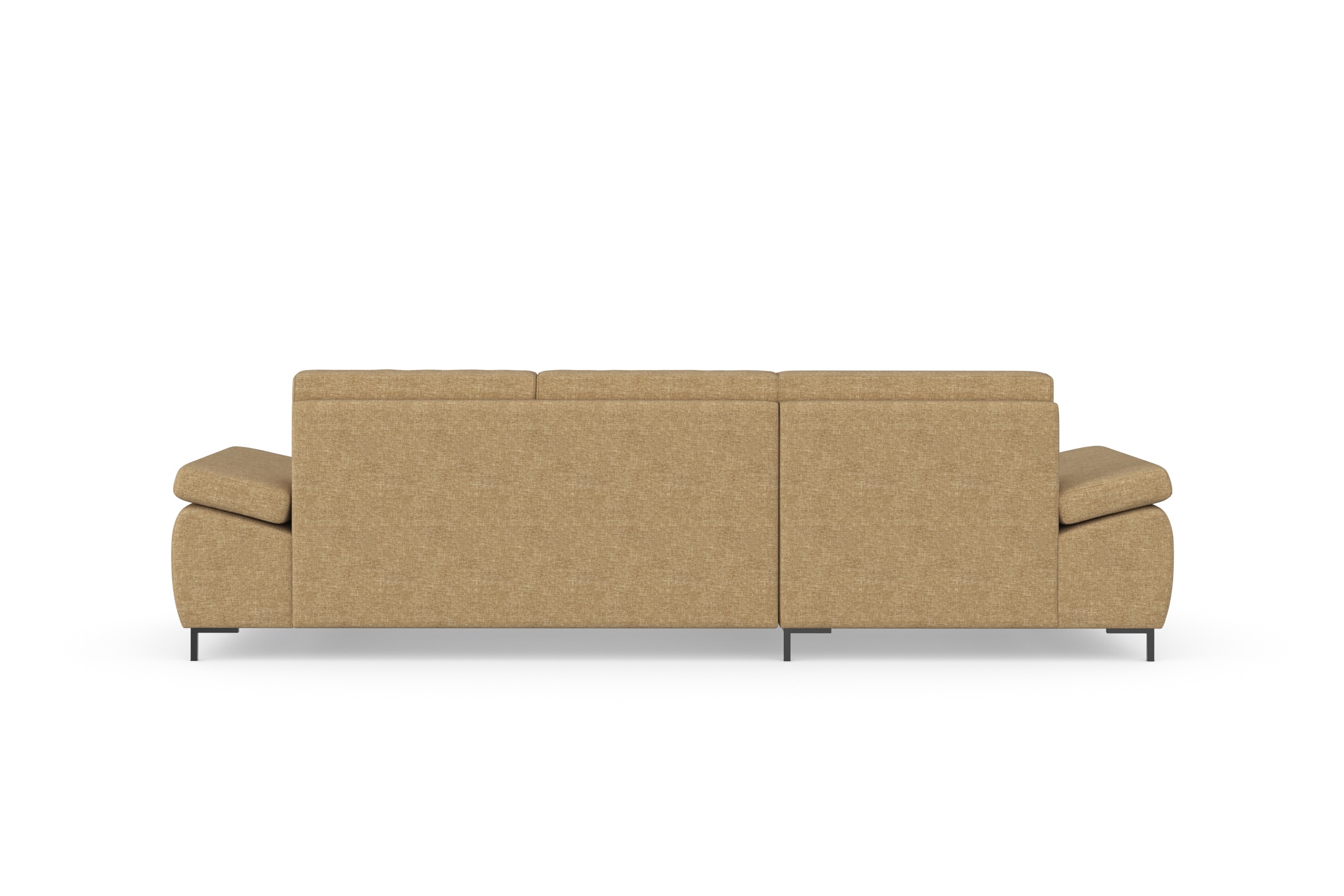 DOMO collection Ecksofa »Capelo, komfortabel, klare Linien zeichnen dieses Design aus, L-Form«, mit Armteilverstellung, wahlweise mit Bettfunktion, Federkern