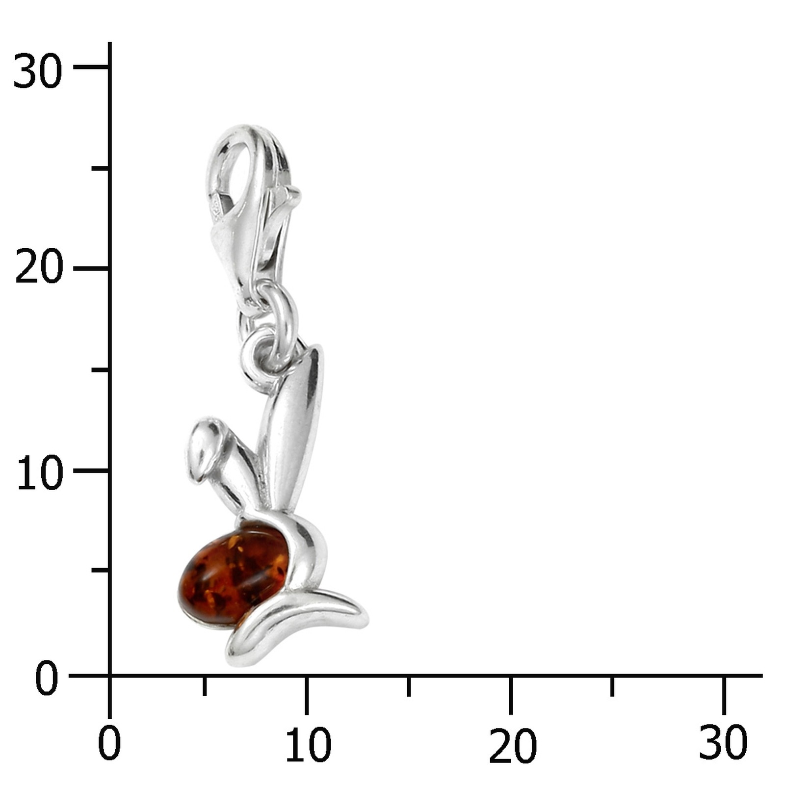 OSTSEE-SCHMUCK Kettenanhänger »- Hase - Silber 925/000 - Bernstein«
