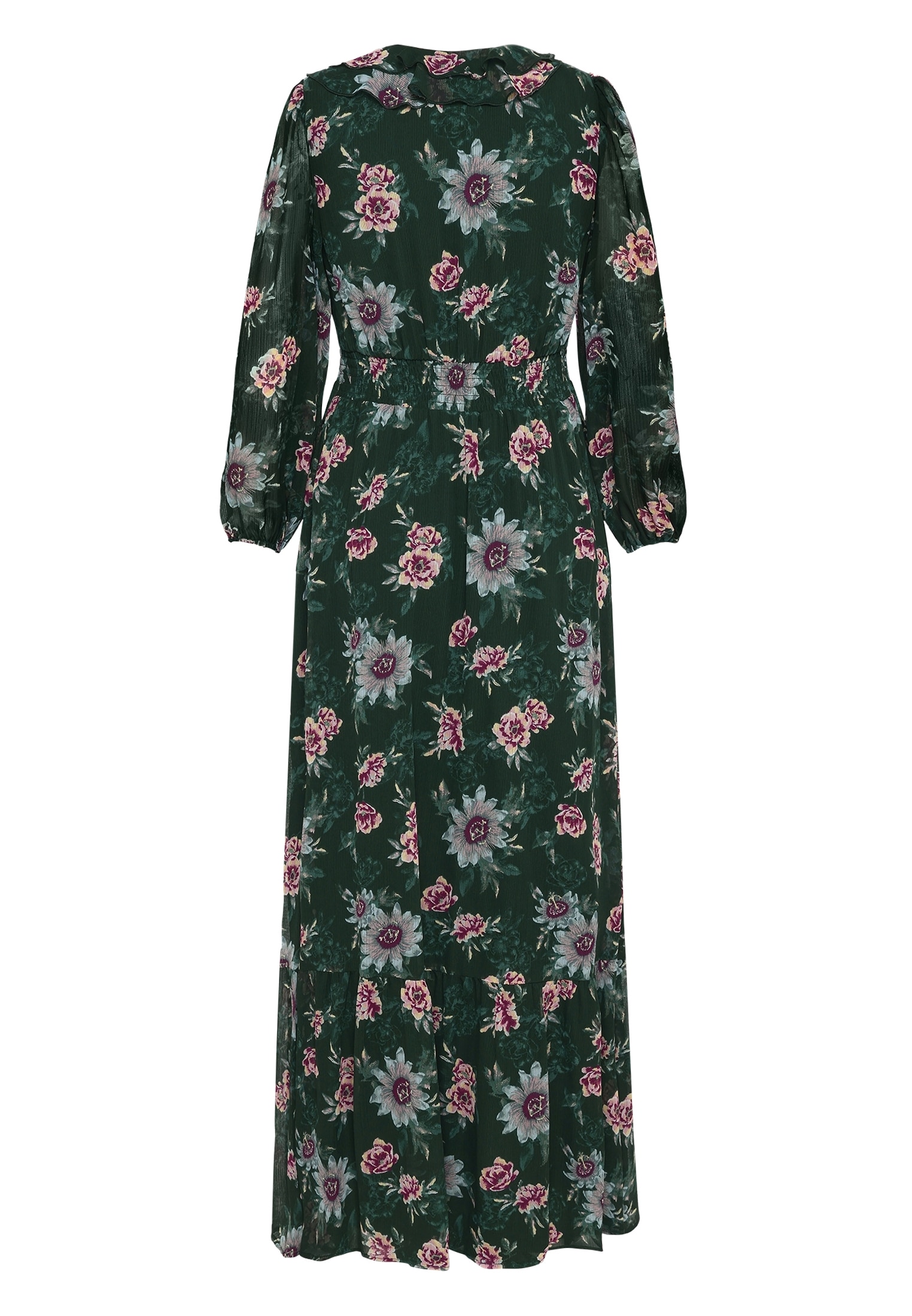 Zero Chiffonkleid »Maxikleid langarm mit Blumen«