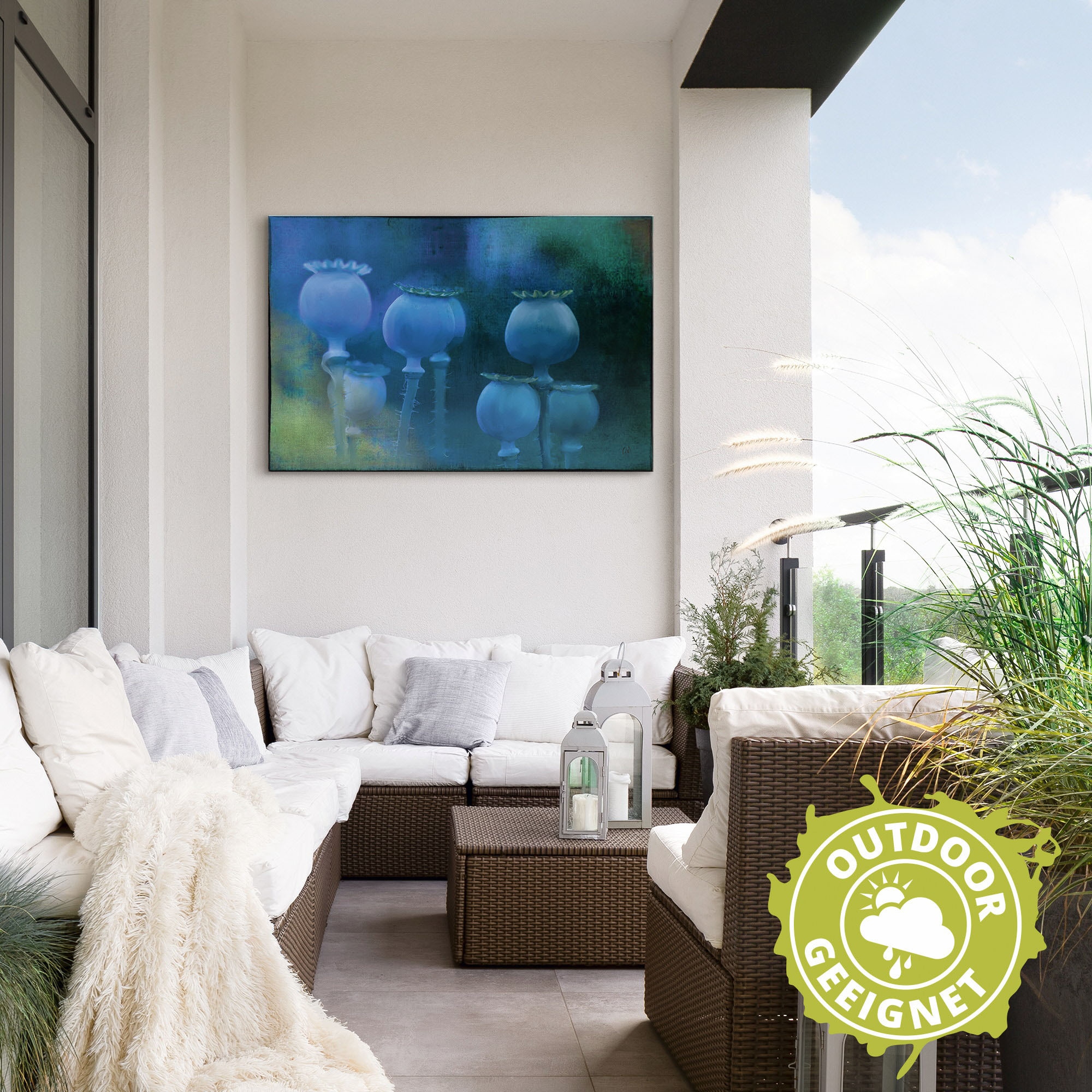 Artland Wandbild »Blaumohn«, Zen Bilder, (1 St.), als Alubild, Outdoorbild in verschied. Größen