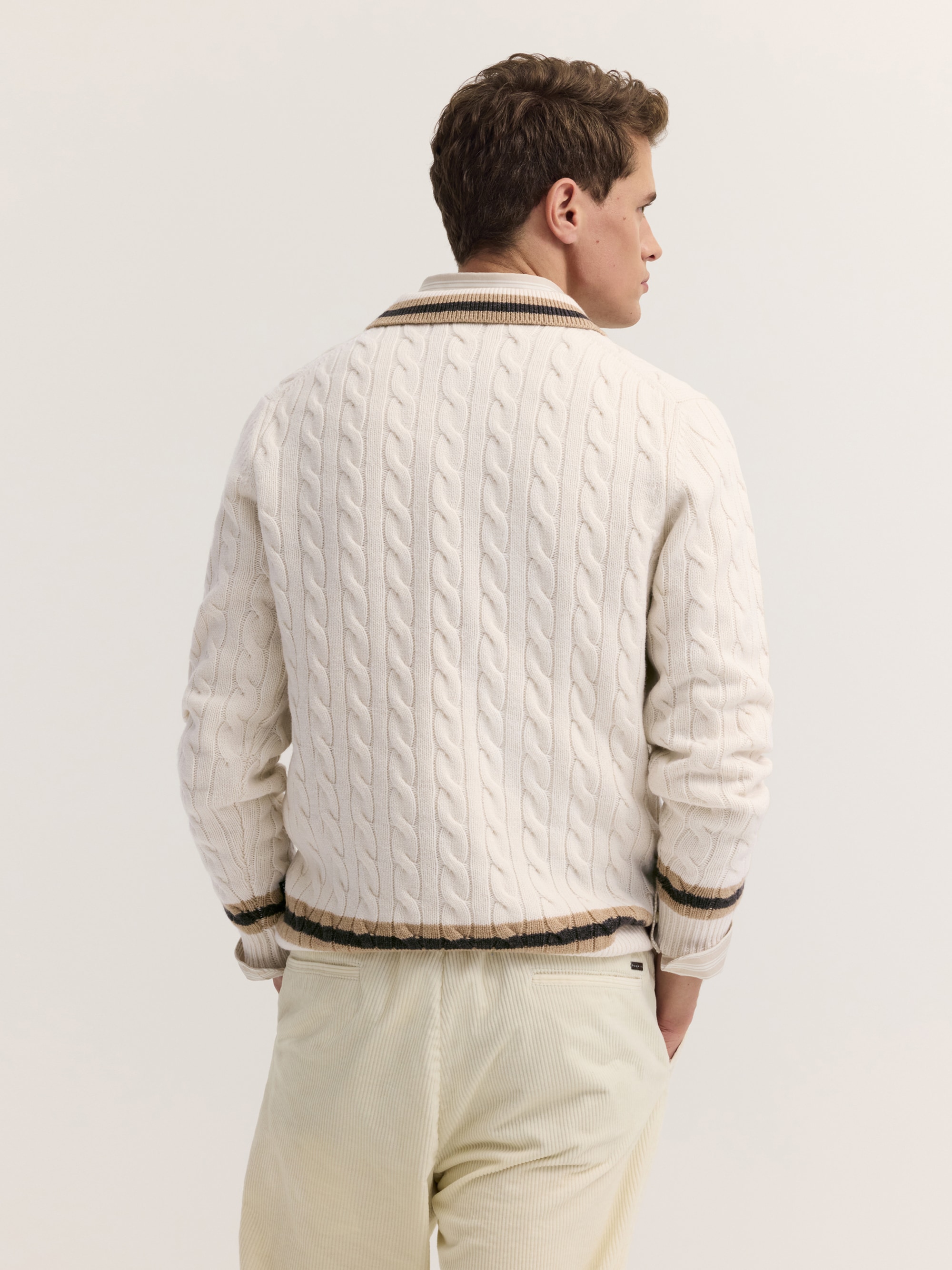bugatti Poloshirt »Regular Fit« Regular Fit Wollmix Zopfmuster