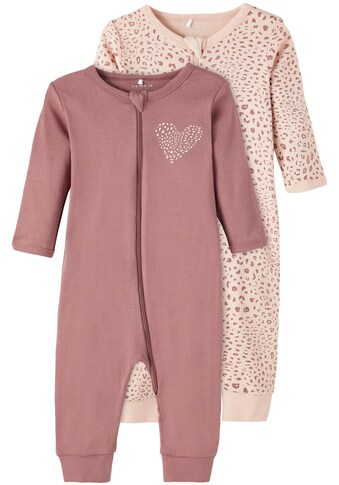 Name It Schlafoverall »NBFNIGHTSUIT 2P ZIP ROSE TAUPE LEO« kaufen