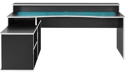 FORTE Gamingtisch »Tezaur«, mit RGB-Beleuchtung und Halterungen, Breite 200 cm, Ecktisch kaufen