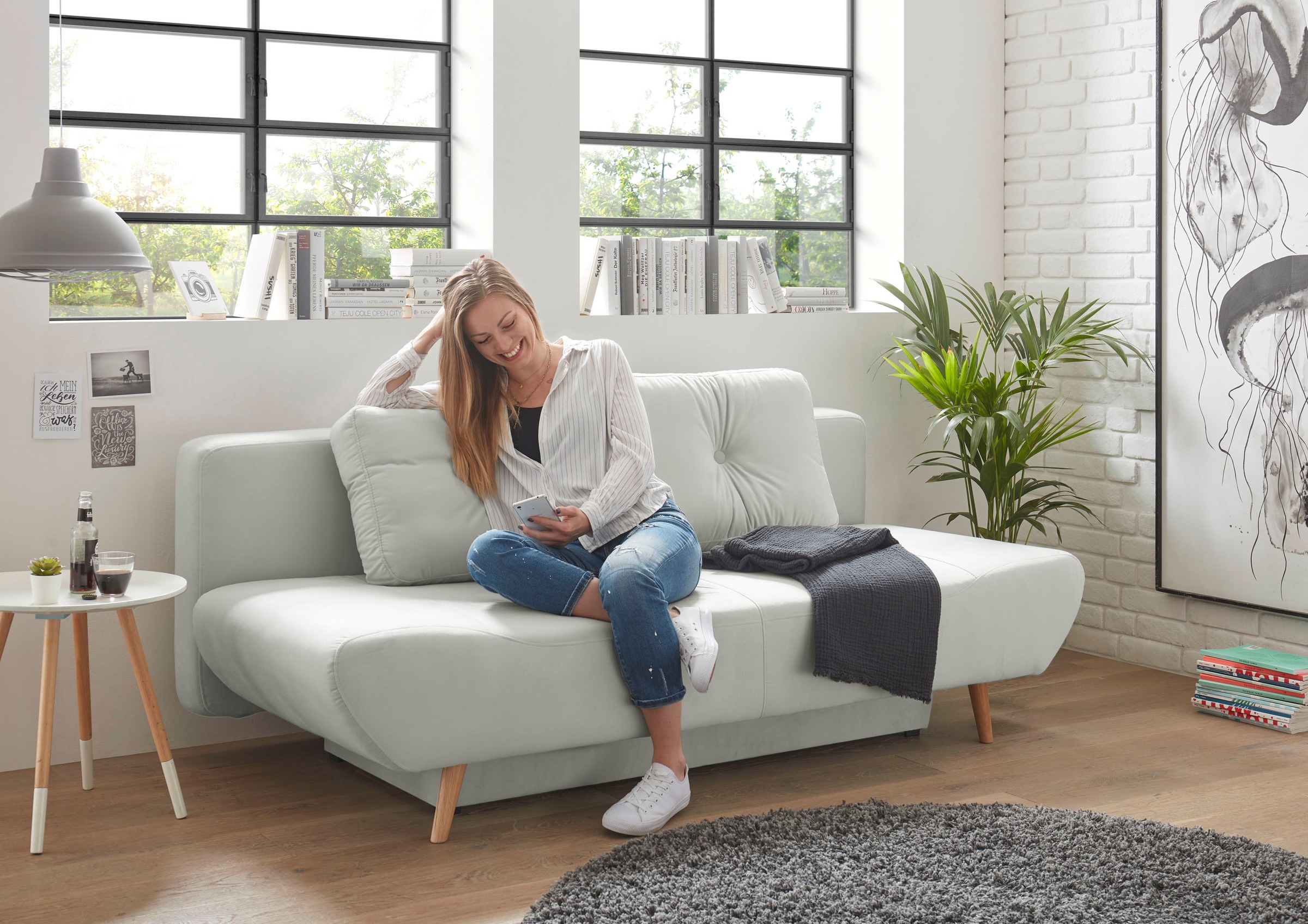 andas Schlafsofa »Segmon«, einfach in ein bequemes Bett umwandeln, inklusive Bettkasten