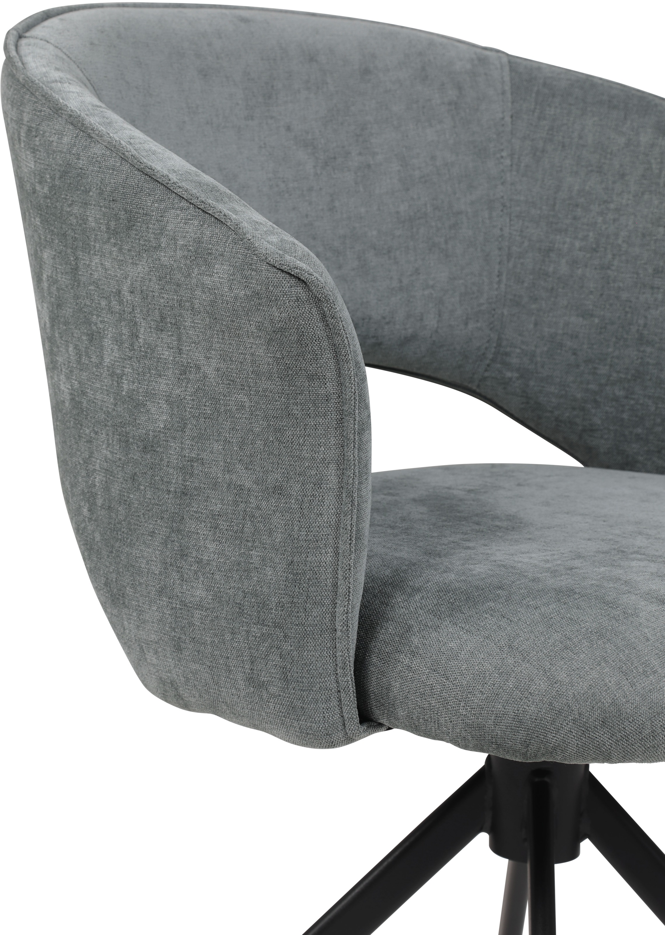 TOM TAILOR HOME Armlehnstuhl »CURVY ARMCHAIR«, (Set), 2 St., Chenille, mit Armlehnen, drehbar, Rückholfunktion, Rückenausschnitt