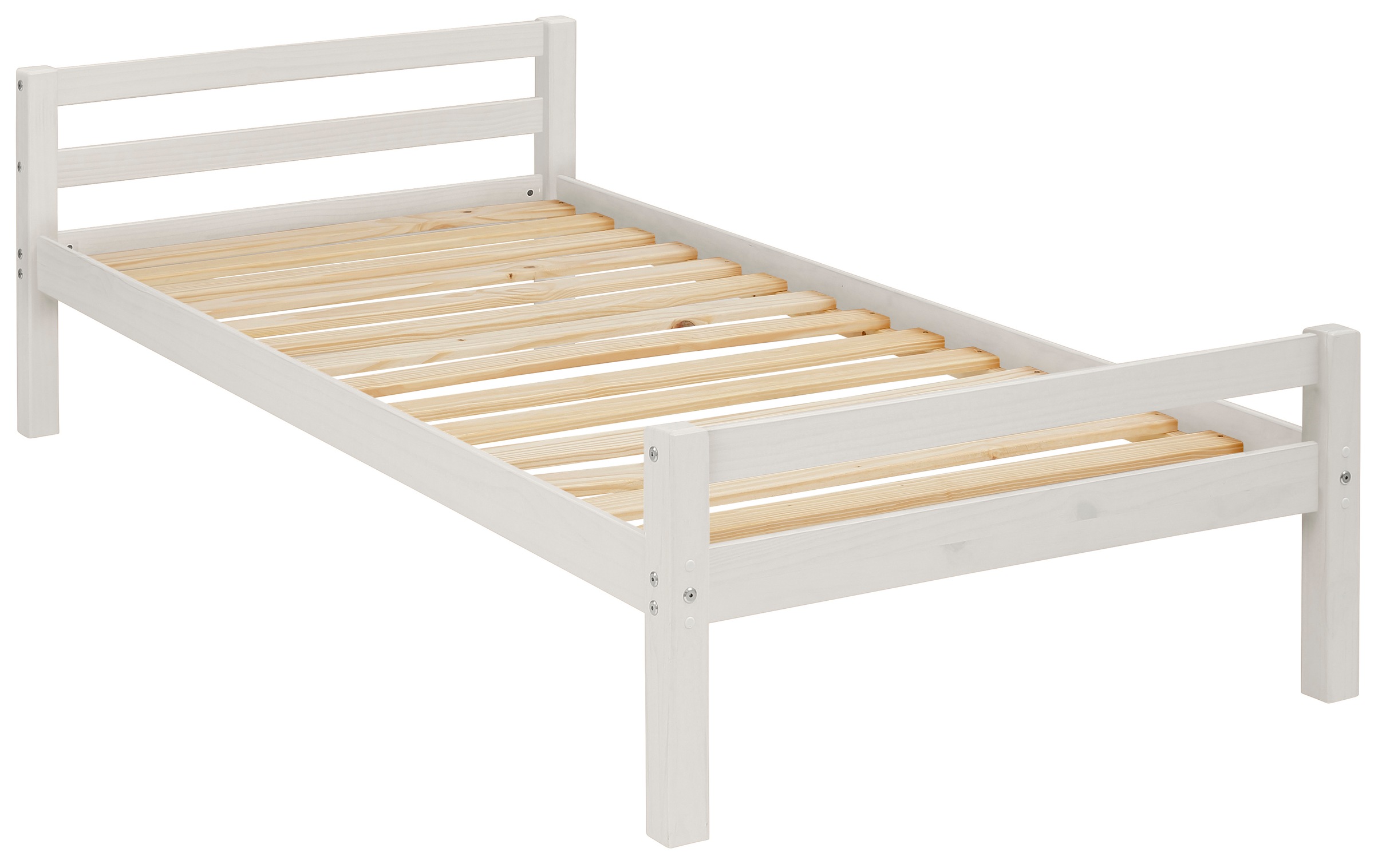 Lüttenhütt Kinderbett »Alpi«, Einzelbett aus schönem Kiefernholz, Lattenrost, Liegefläche 90x200 cm
