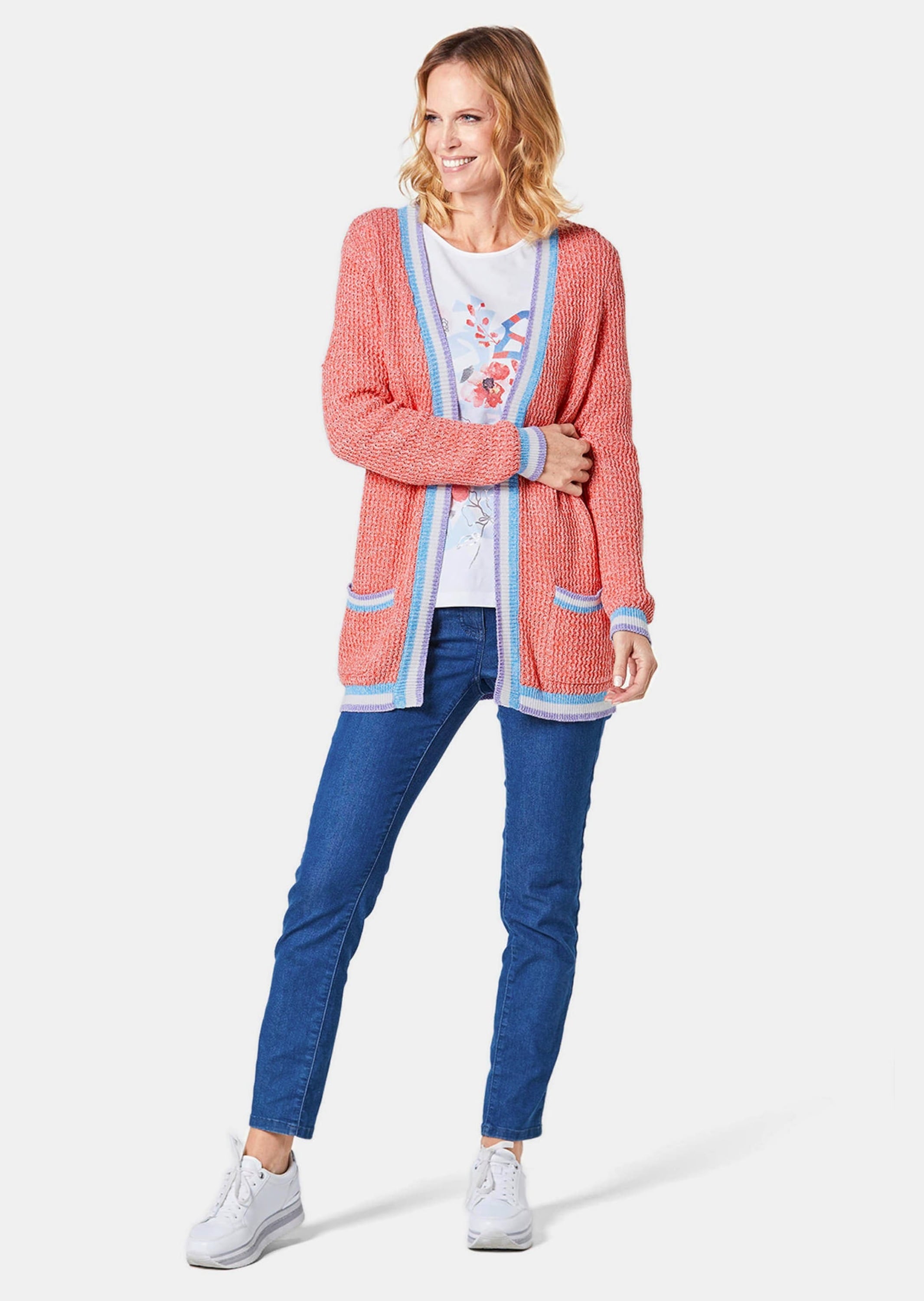 GOLDNER Strickjacke »Kurzgröße Strickjacke in raffinierter Struktur«