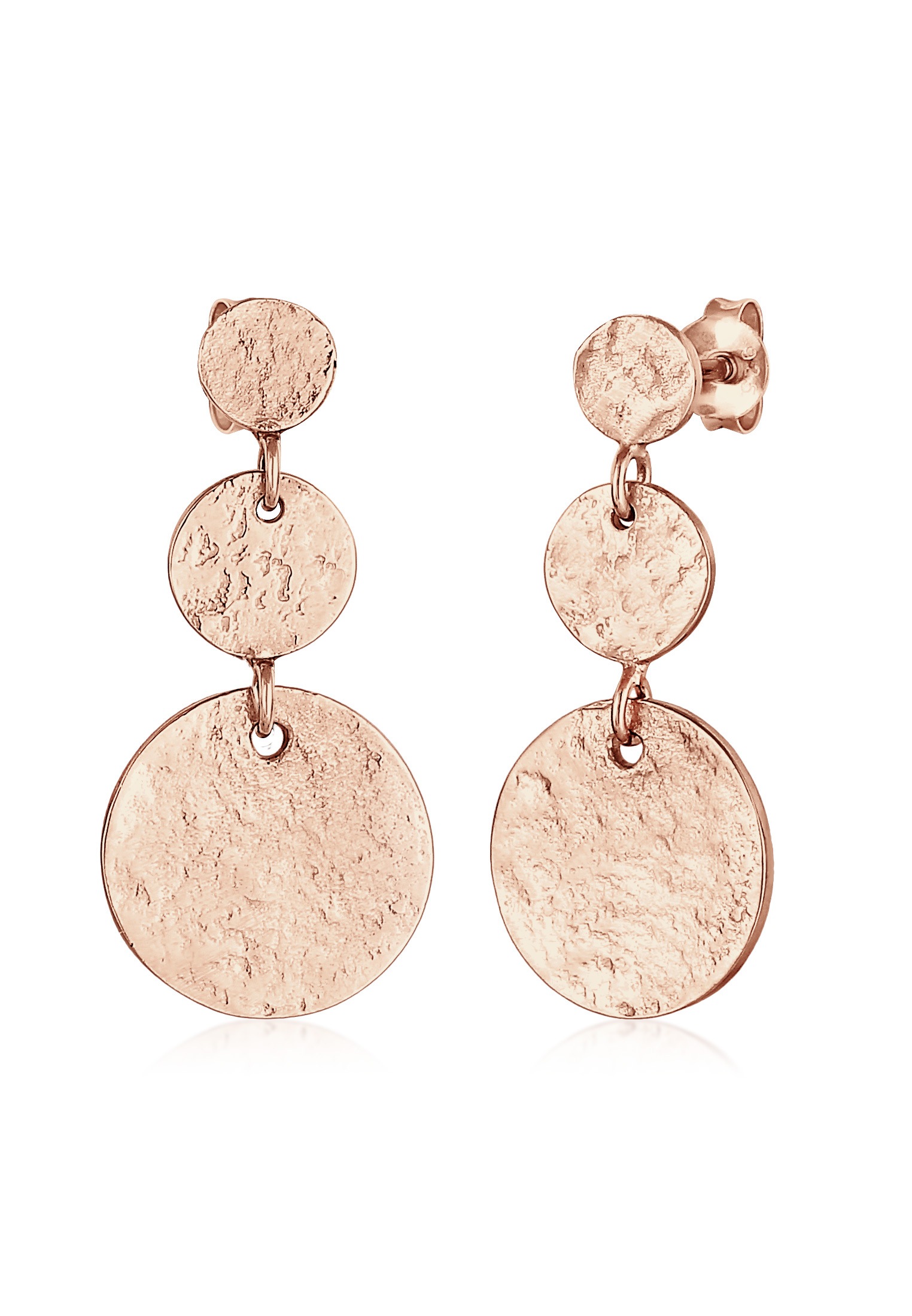 Elli Paar Ohrstecker »Ohrringe Ohrhänger Plättchen Vintage Antique 925 Silber«