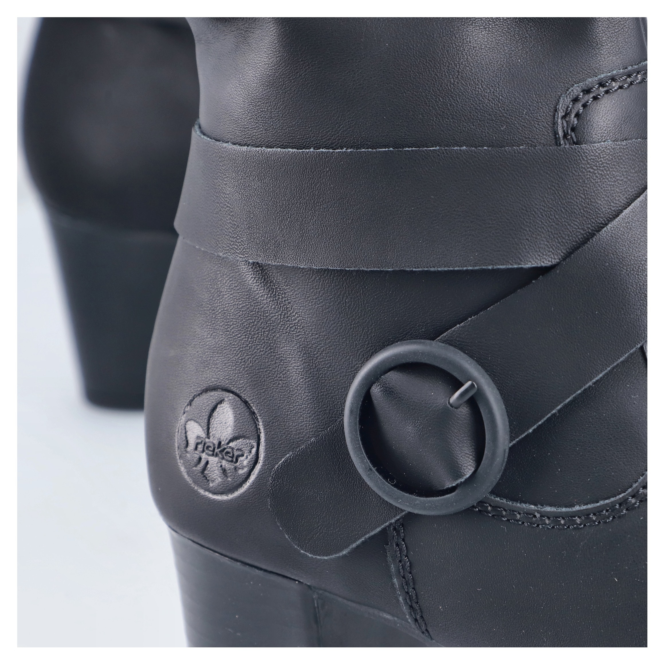 Rieker Stiefel  Langschaftstiefel, Blockabsatz,mit Reißverschluss hinten-schmale Form