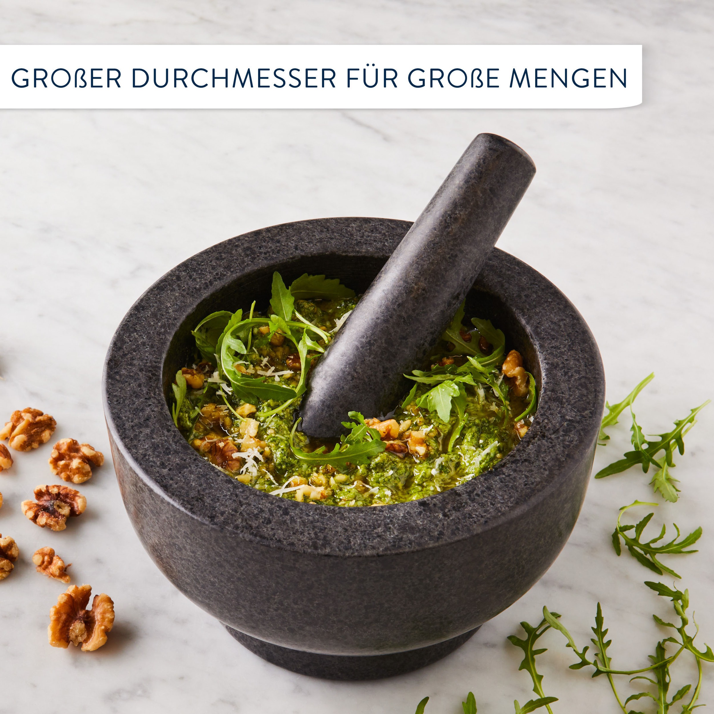 Tefal Mörser »Jamie Oliver by Tefal«, (2 tlg.), einfache Reinigung, robust, für nasse und