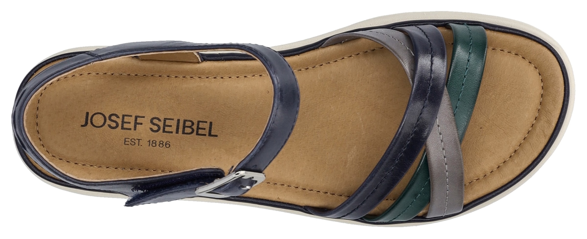 Josef Seibel Sandale »Sevran 02«, Plateausandale, Keilsandale mit modischer Kreuzbandage