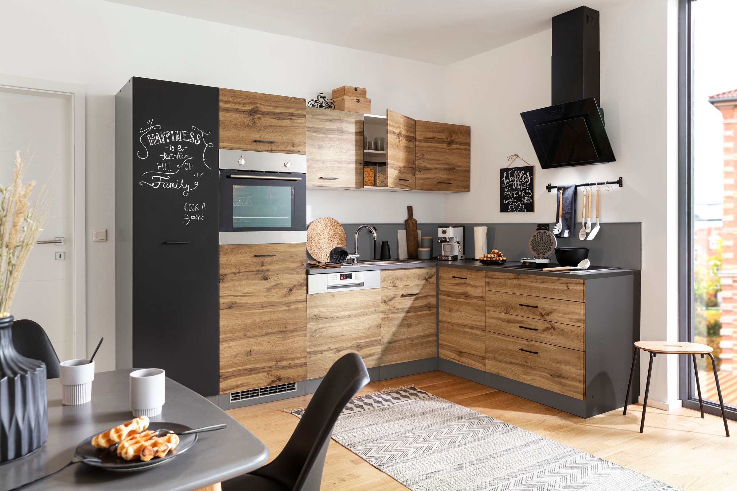KOCHSTATION Winkelküche »KS-Trier«, ohne E-Geräte, Stellbreite 280/190 cm