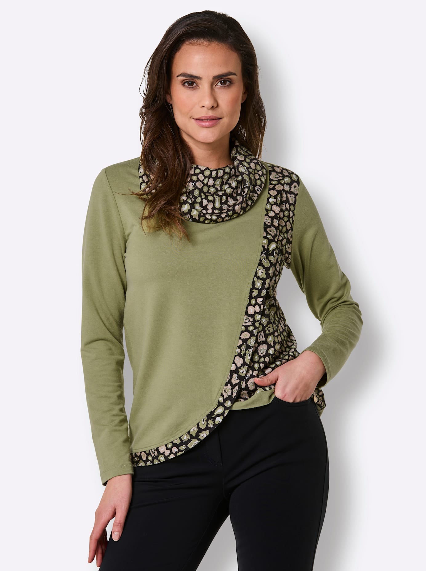 CREATION L PREMIUM Rollkragenshirt »Lyocell-Shirt« 1
