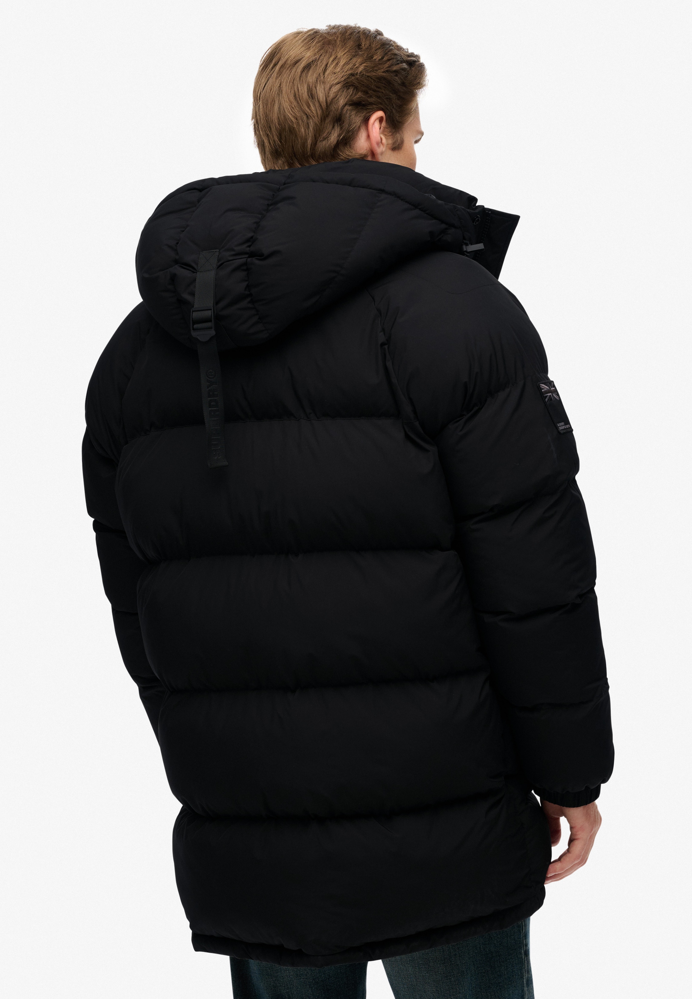 Superdry Steppjacke »XPD LONGLINE BAFFLE PARKA« mit Kapuze