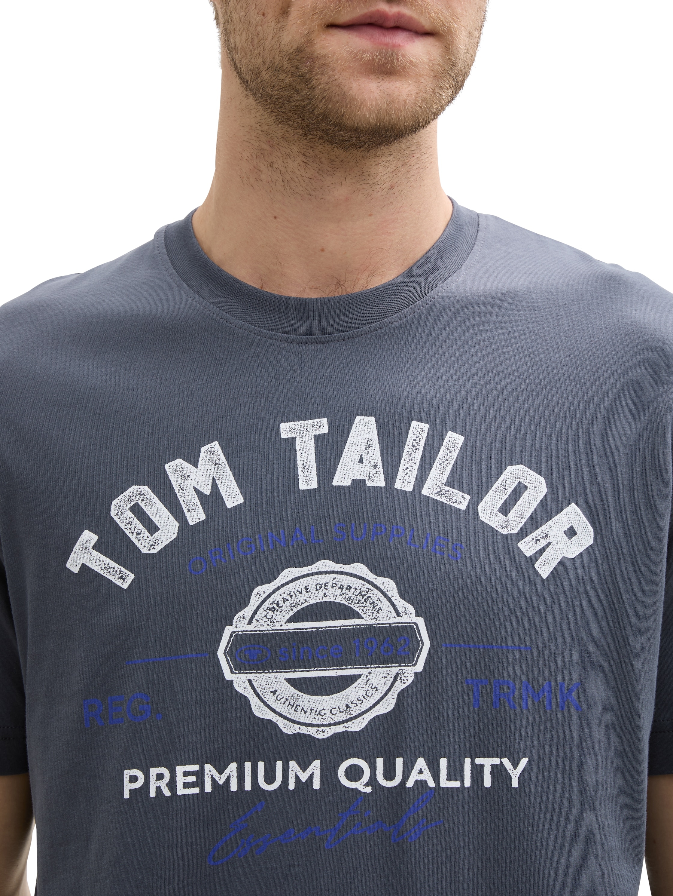 TOM TAILOR T-Shirt mit großem Logofrontprint