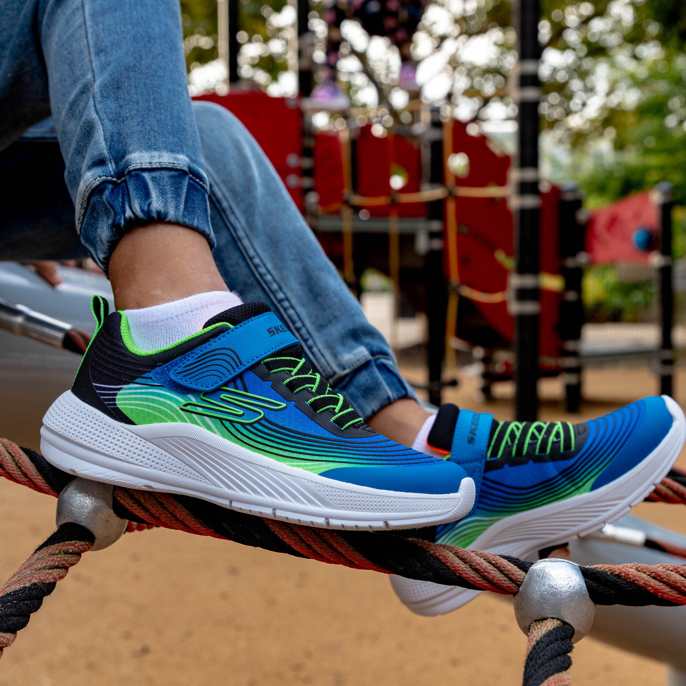 Skechers Sneaker »MICROSPEC ADVANCE«, Freizeitschuh mit Klettverschluss, Größenschablone zum Download