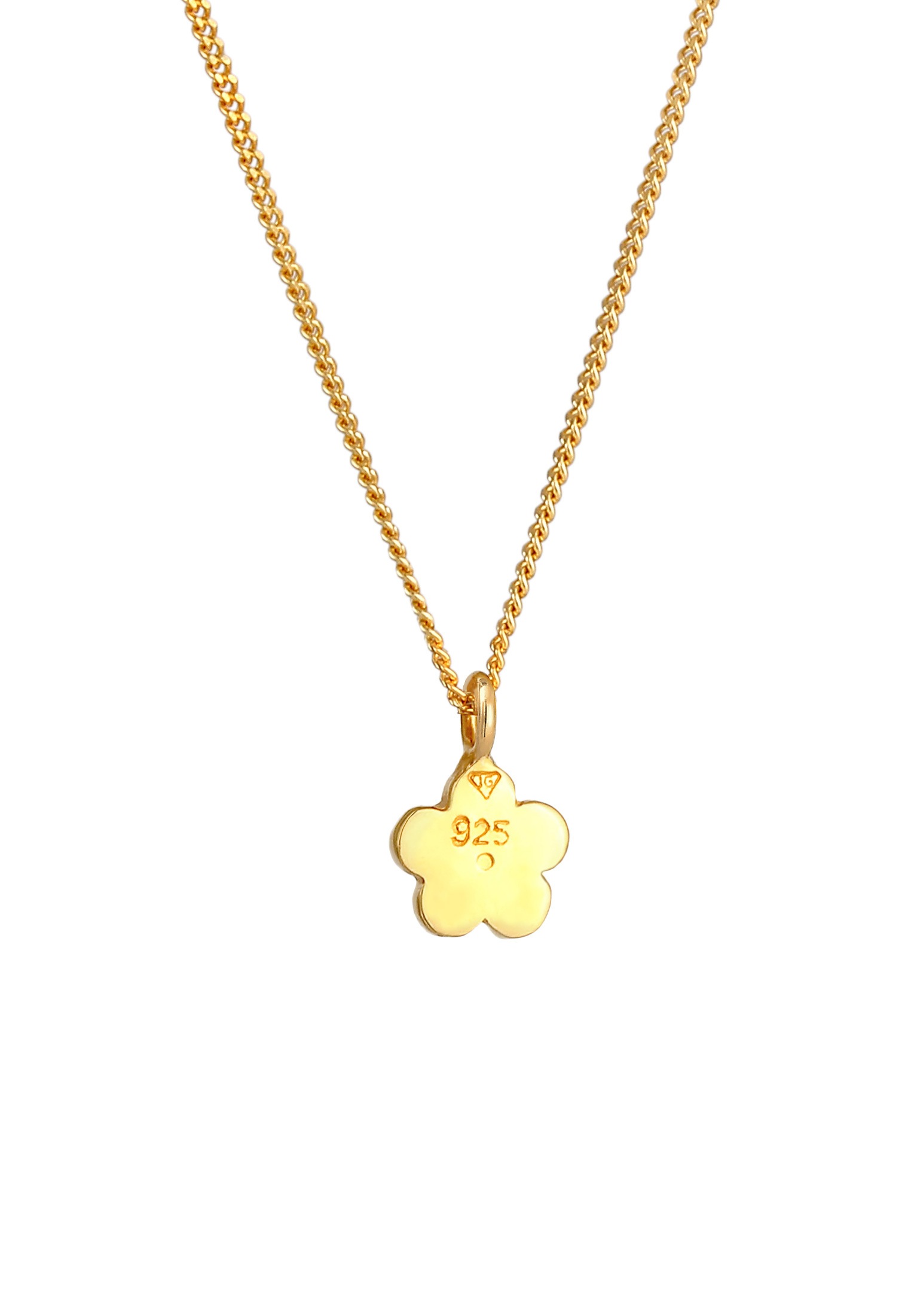 Elli Kette ohne Anhänger »Halskette Kinder Blume Kristalle 925 Silber«