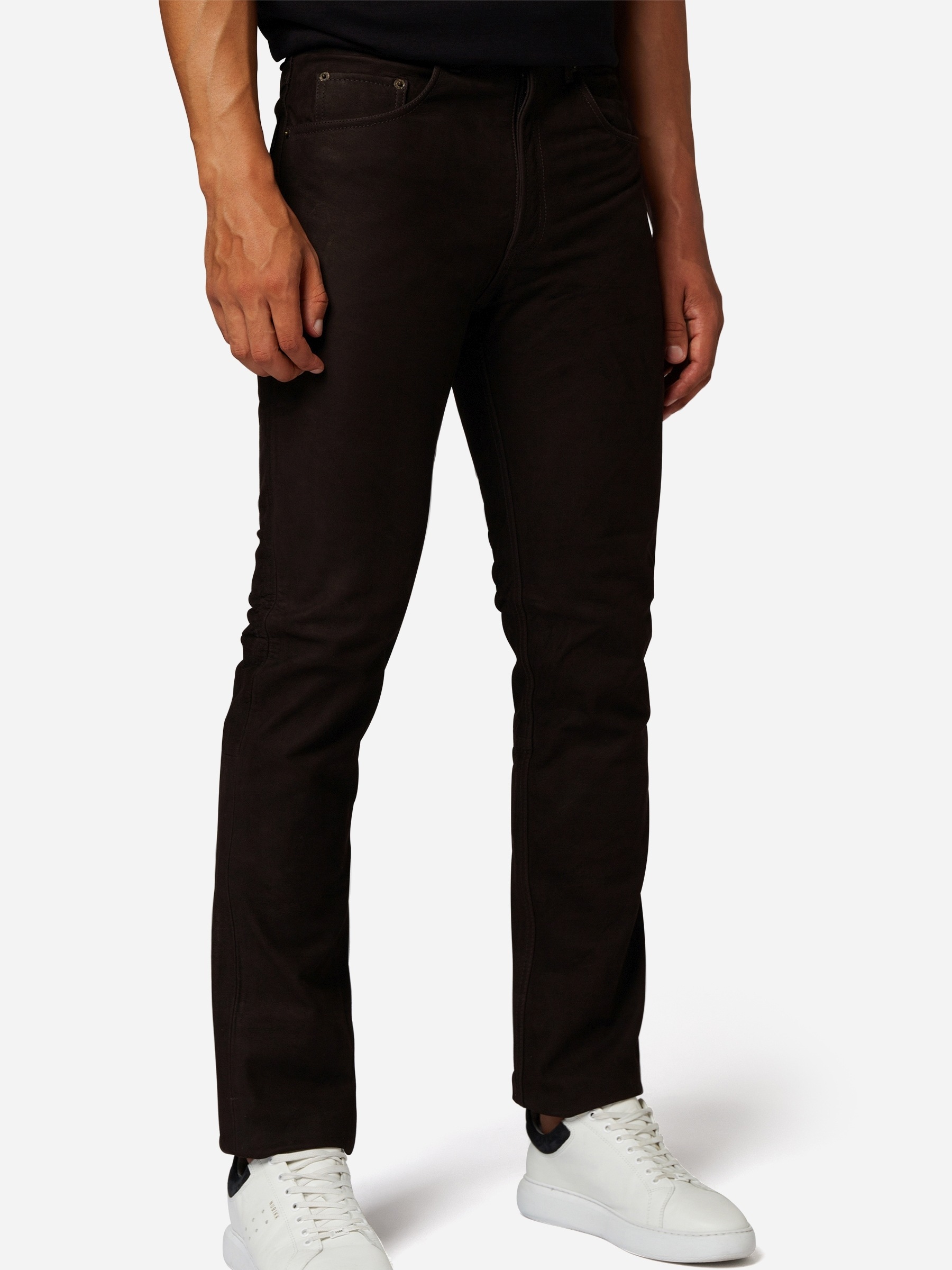 RICANO 5-Pocket-Hose »Lederhose RT-101, Nubuk«  Handgefertigt aus echtem Leder