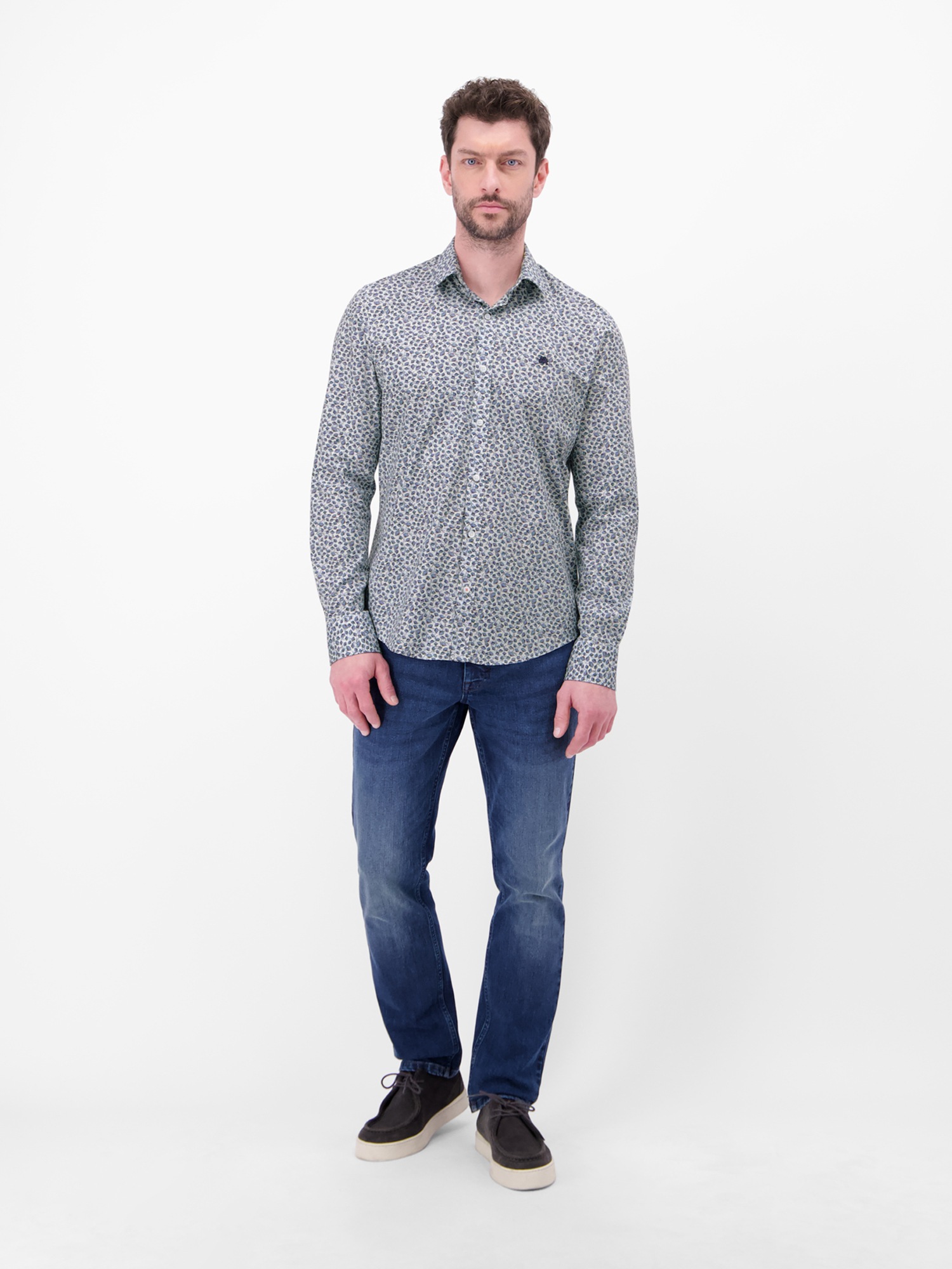 LERROS Langarmhemd »Langarmhemd mit trendigem Printmuster«