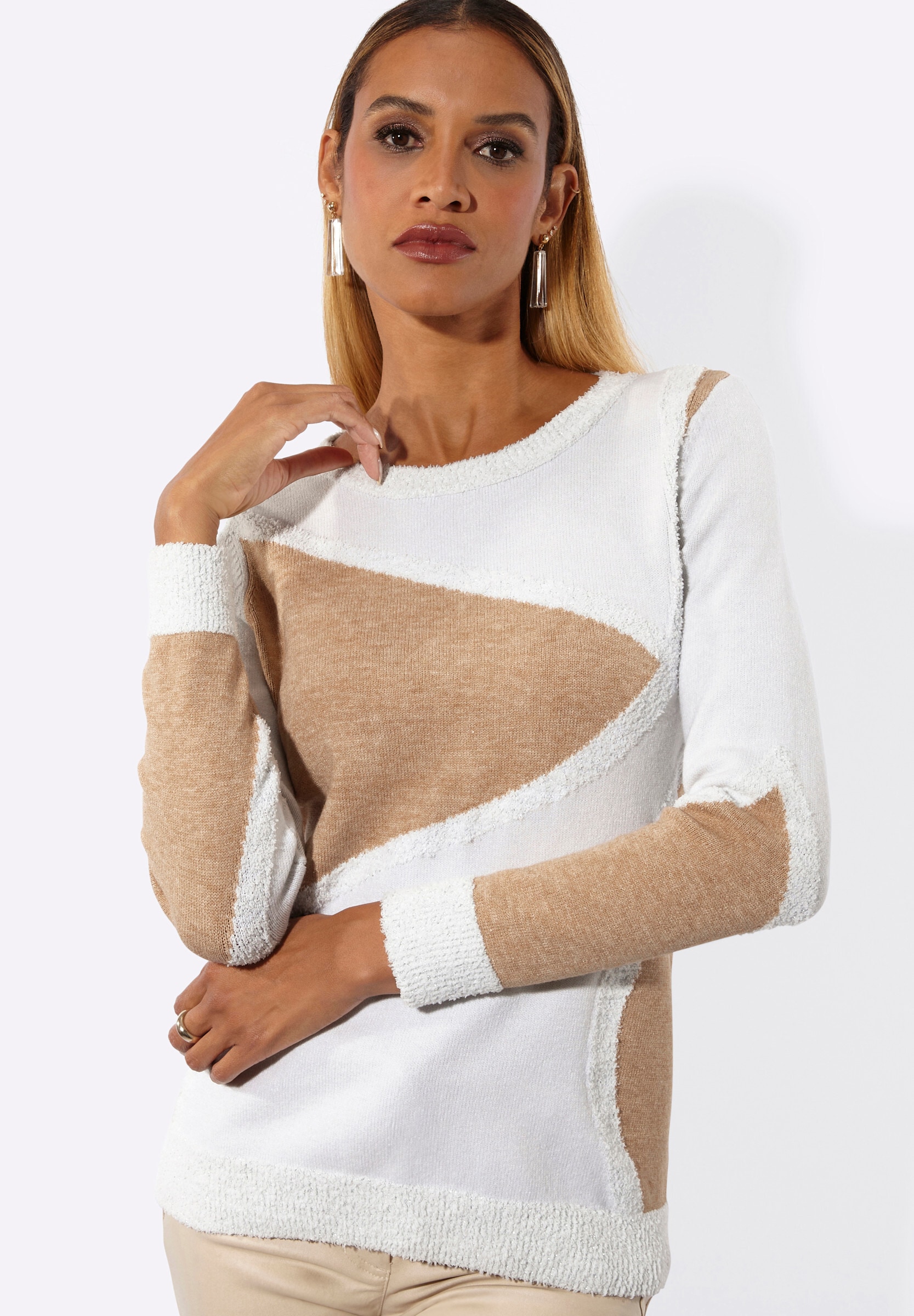 creation L Strickpullover »Modal-Mix-Pullover Langarm-Pullover«