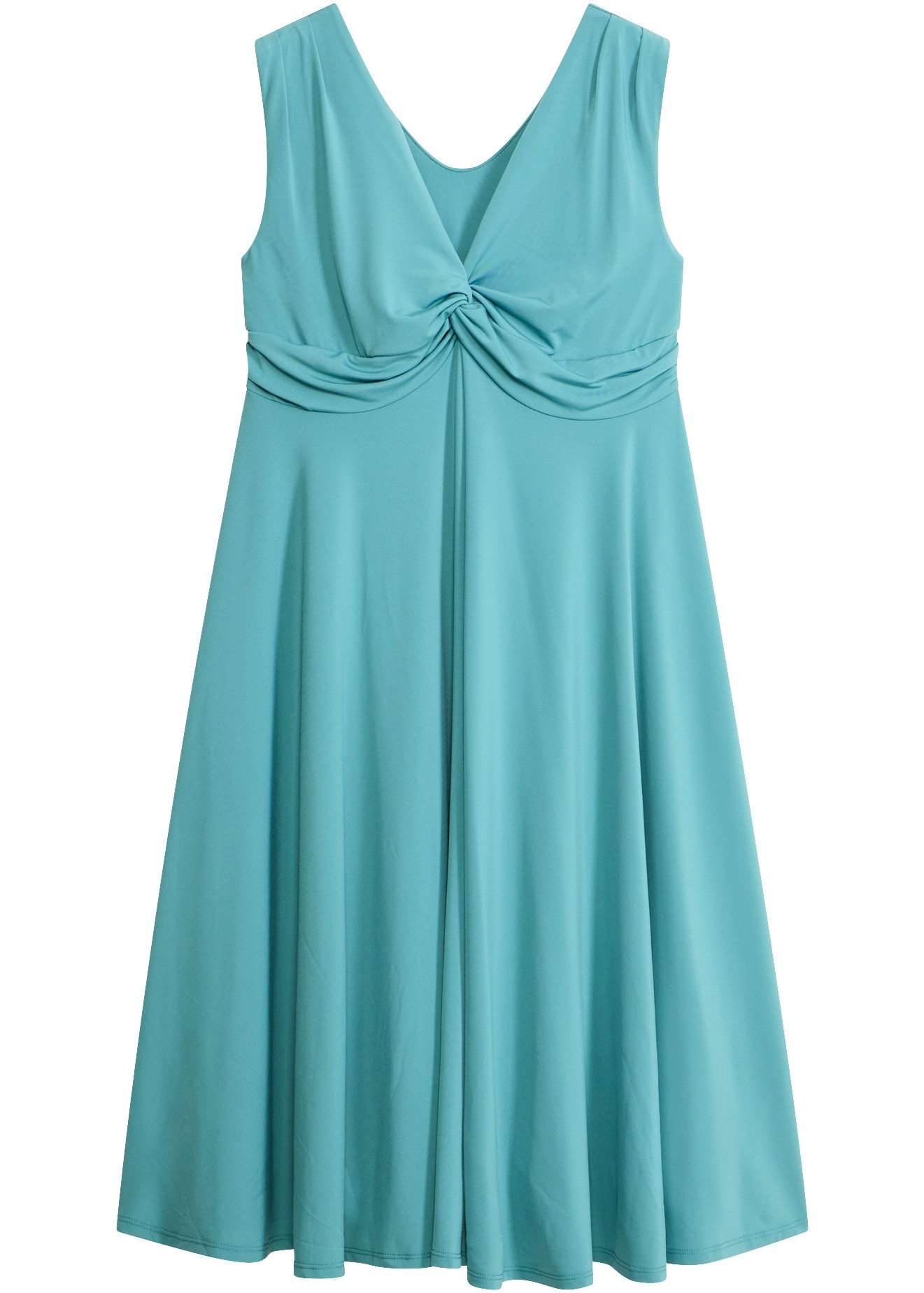 bonprix Shirtkleid ohne Ärmel, mit Smock-Einsatz hinten, aus Polyester und Elasthan