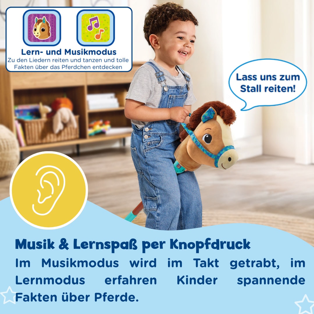 Vtech® Steckenpferd »Vtech Baby, Galoppier-mit-mir-Pferdchen« mit Soundeffekten