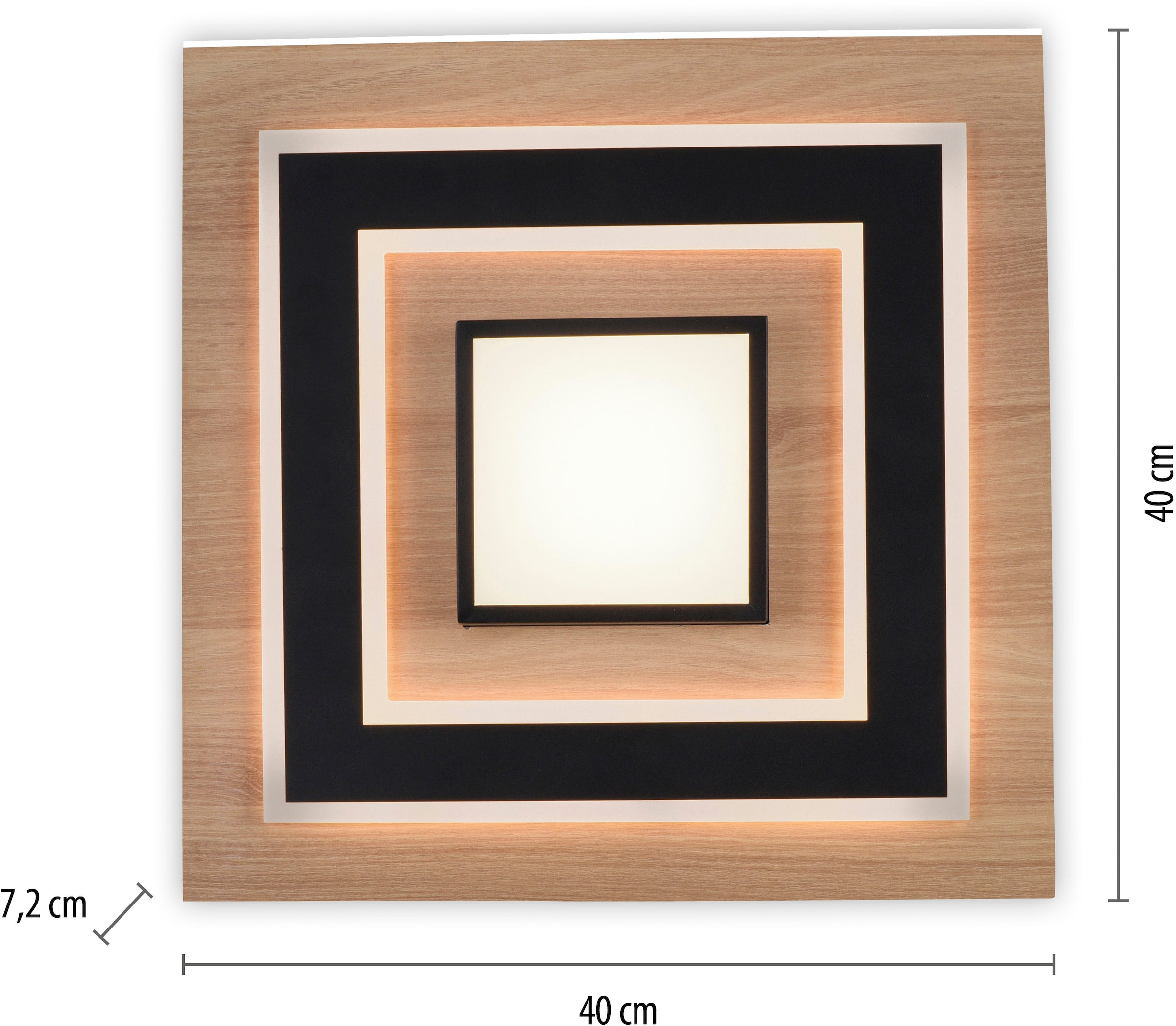 JUST LIGHT Deckenleuchte »TOLA«, 2 flammig, Leuchtmittel LED-Board | LED fest integriert, LED, separat steuerbar (Schalter)
