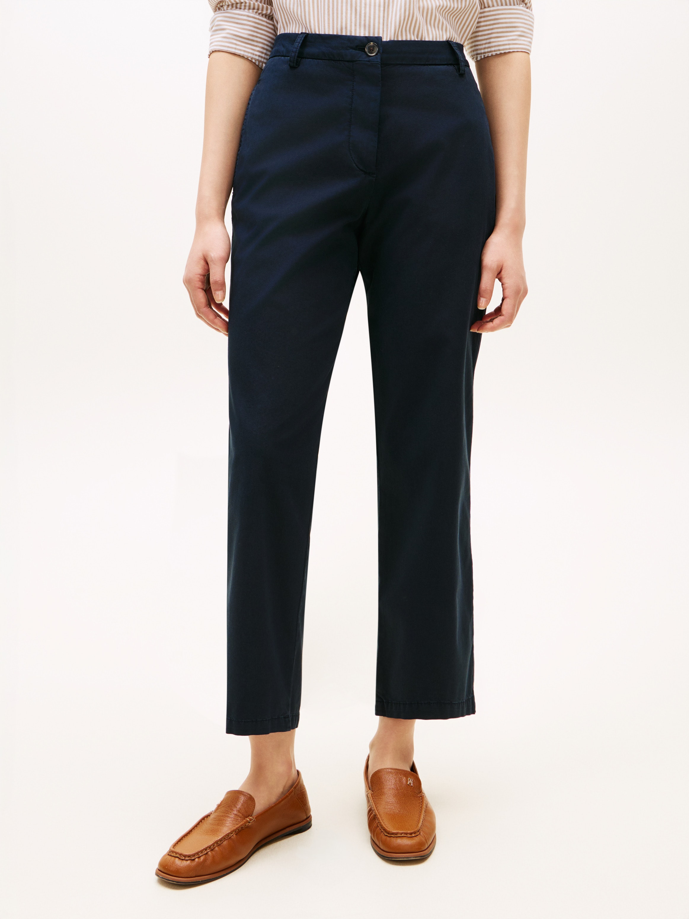 Tommy Hilfiger Chinohose »CO GMD SLIM STRAIGHT CHINO«  mit mittlerer Leibhöhe