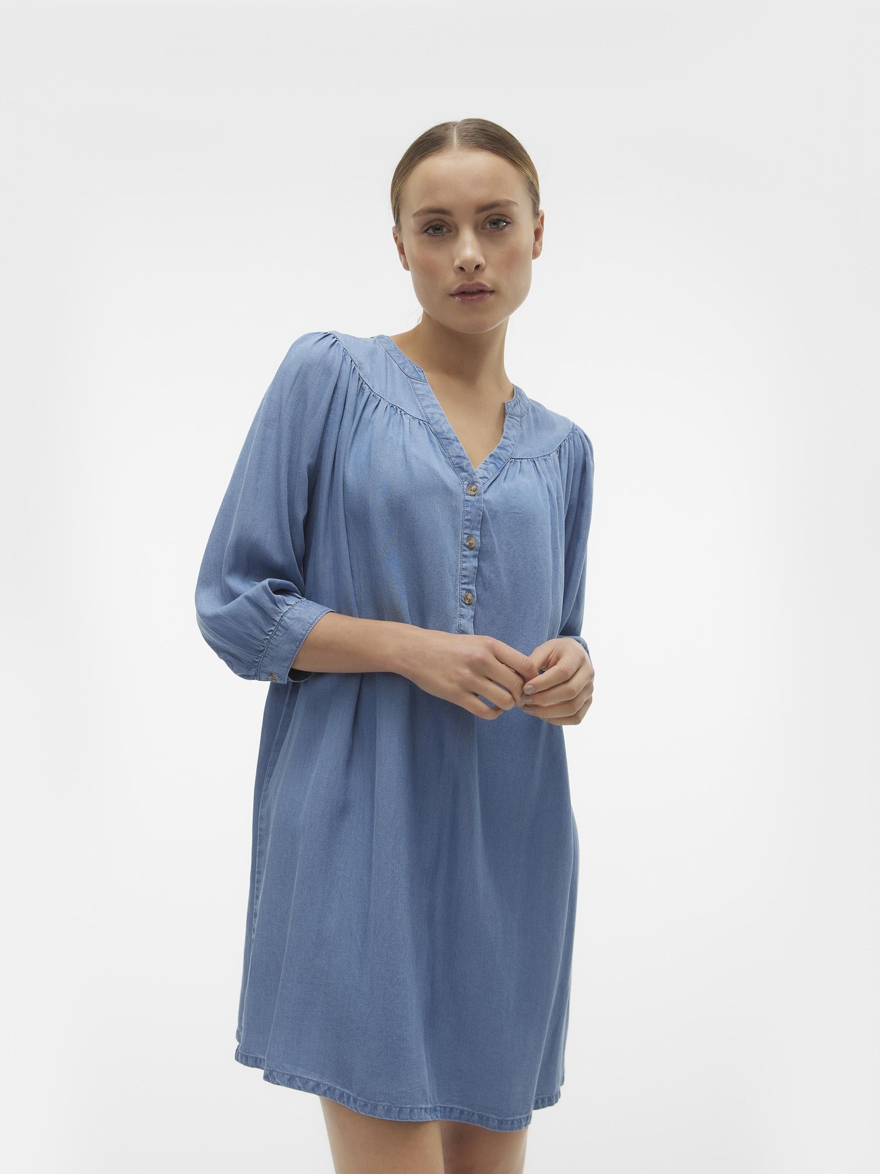 Vero Moda Minikleid »VMBREE 3/4 LOOSE TUNIC GA«, im Denim Look