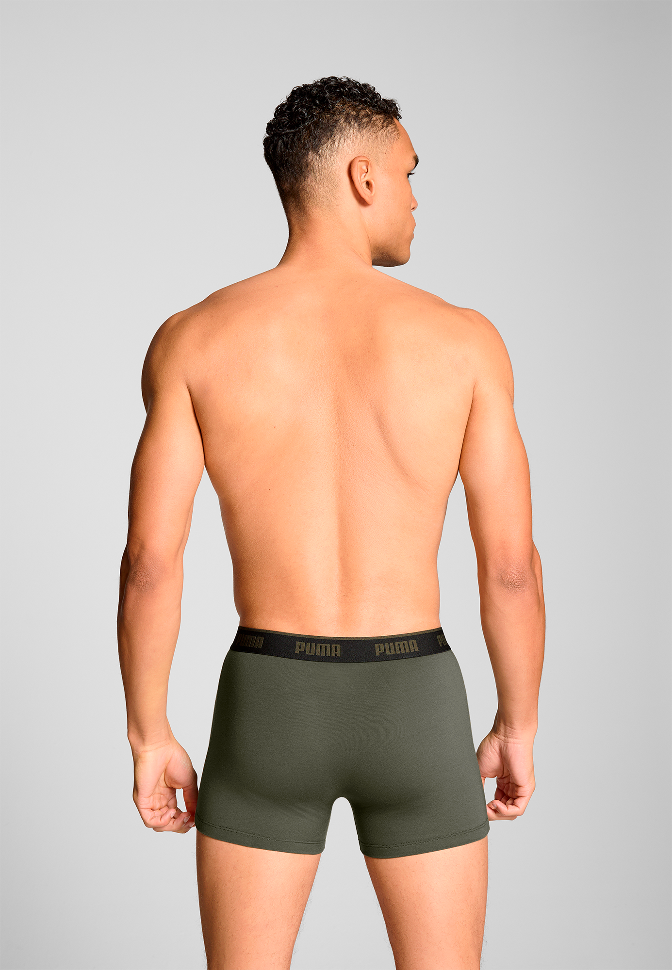 PUMA Boxershorts »PUMA MEN EVERYDAY BASIC BOXERS 3P«, (3er Pack), Komfortabler elastischer Logobund