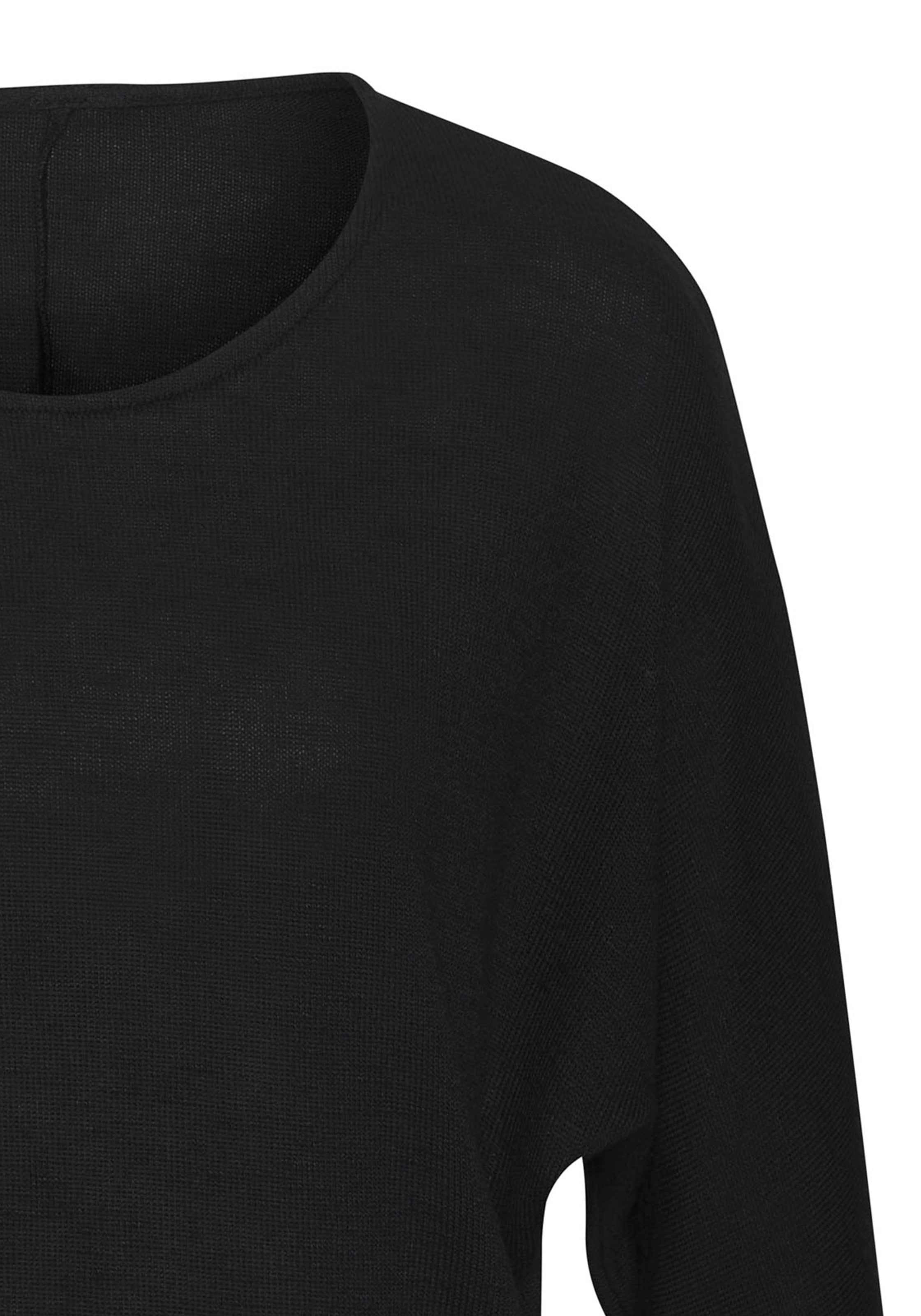 Vivance Langarmshirt »mit breitem Bund«, aus strukturiertem Feinstrick mit Viskose