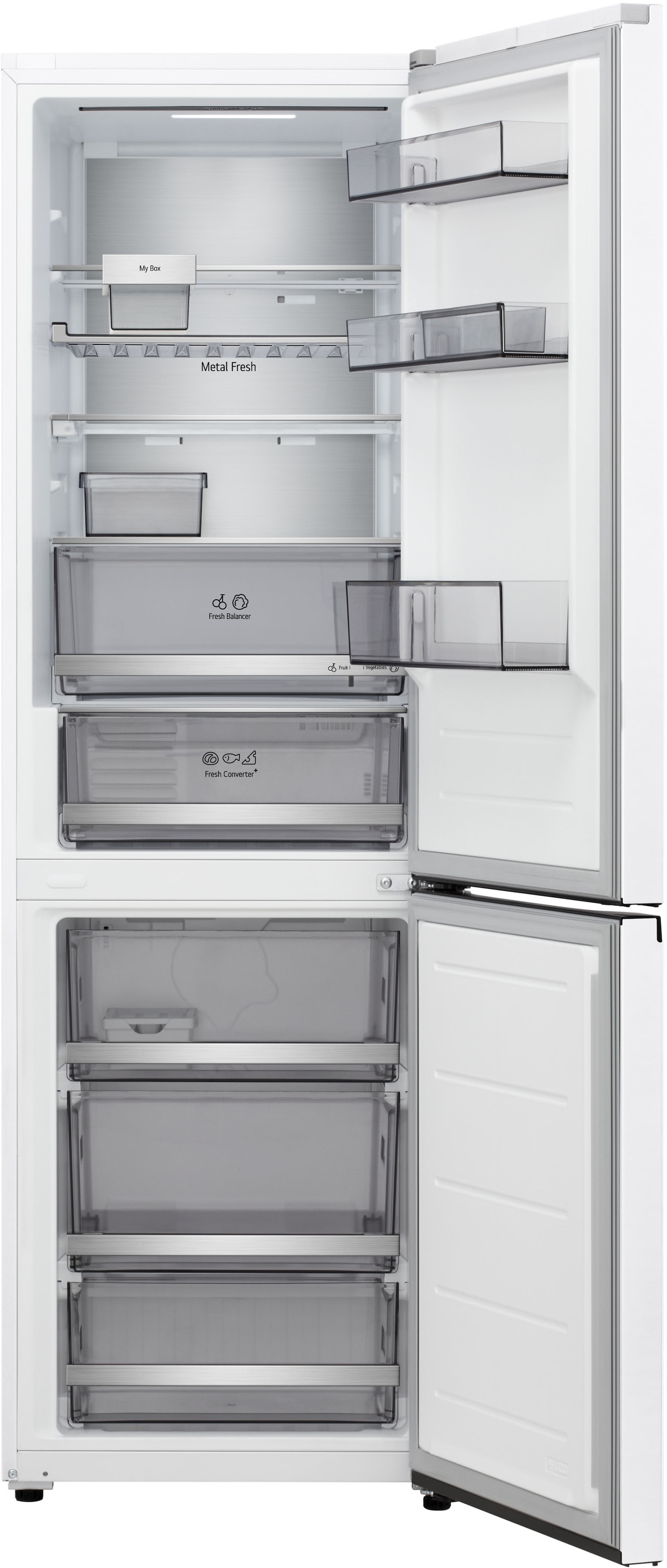 LG Kühl-/Gefrierkombination Serie 7 »GBBS716ASW« 186 cm hoch 59,7 cm breit Vollintegrierbarer Kühlschrank dank frontaler Luftzufuhr und Abluft