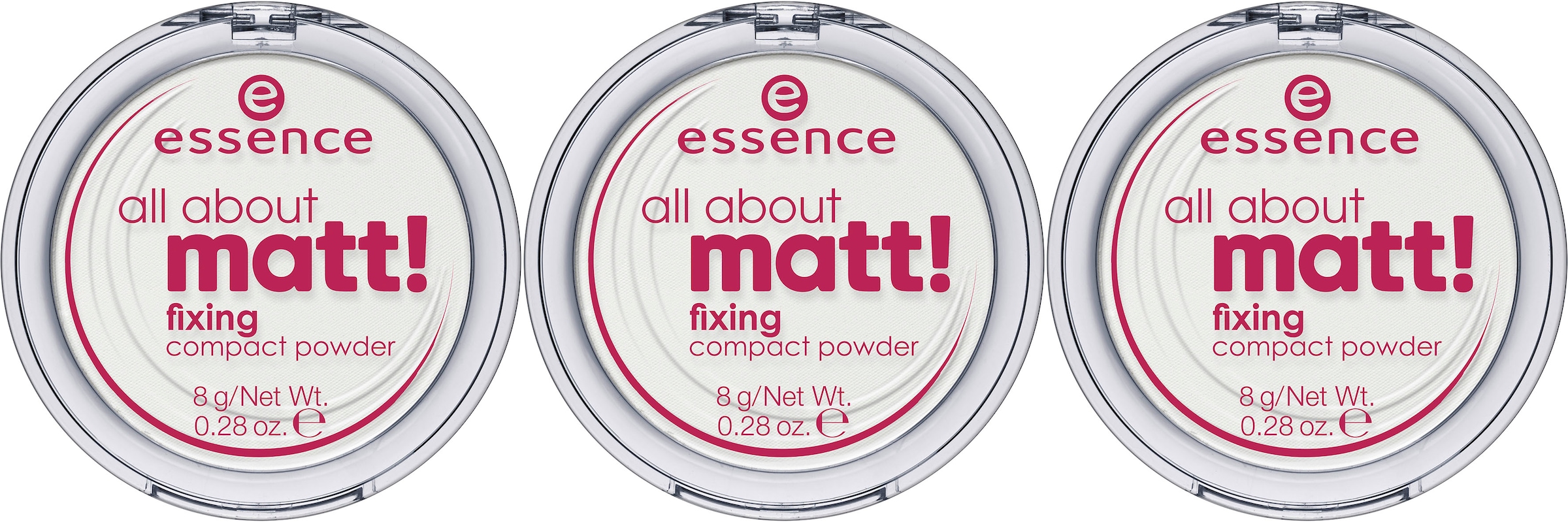 Puder »all about matt! fixing compact powder«, (Set, 3 tlg.)