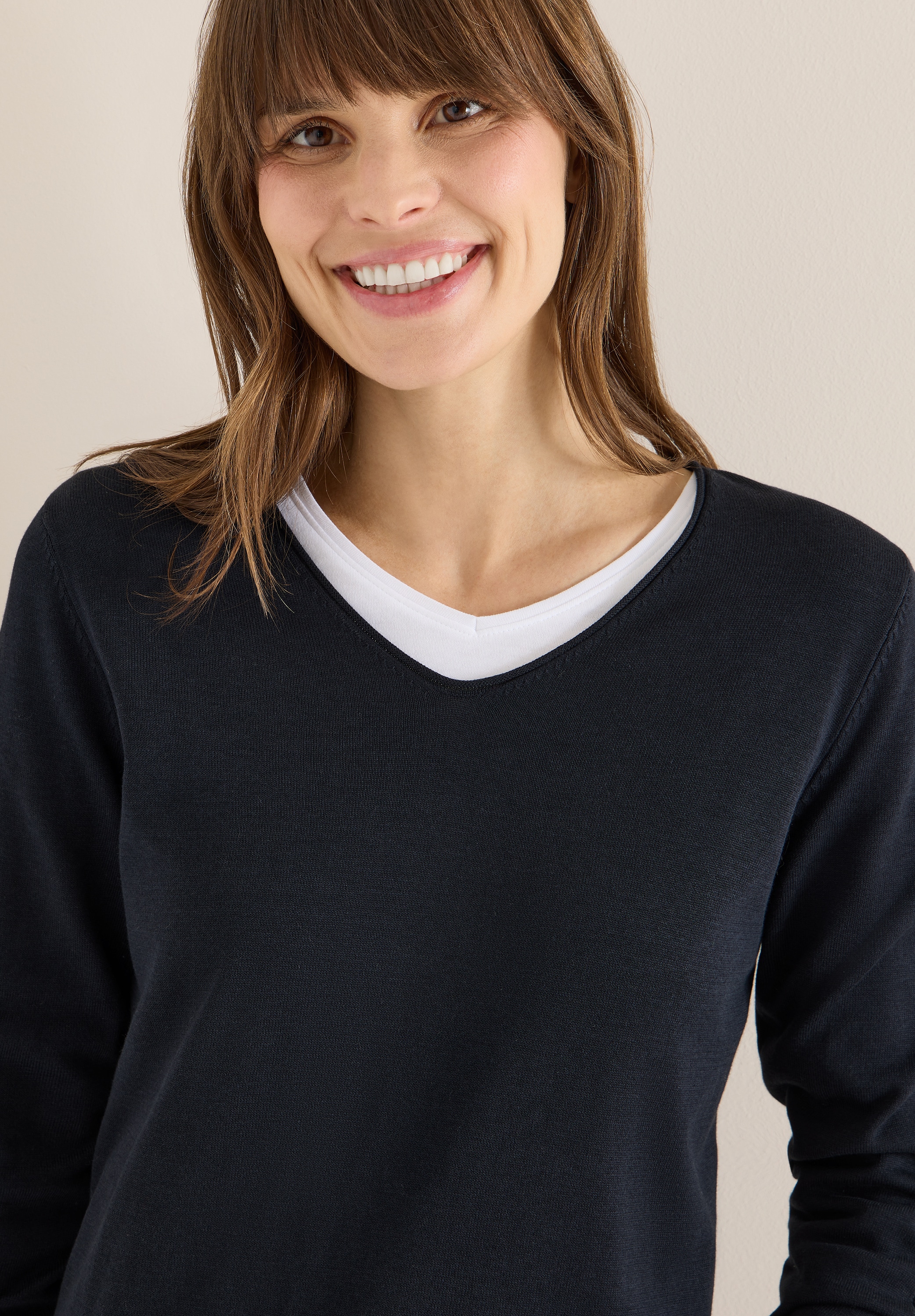 Cecil Strickpullover mit V-Ausschnitt