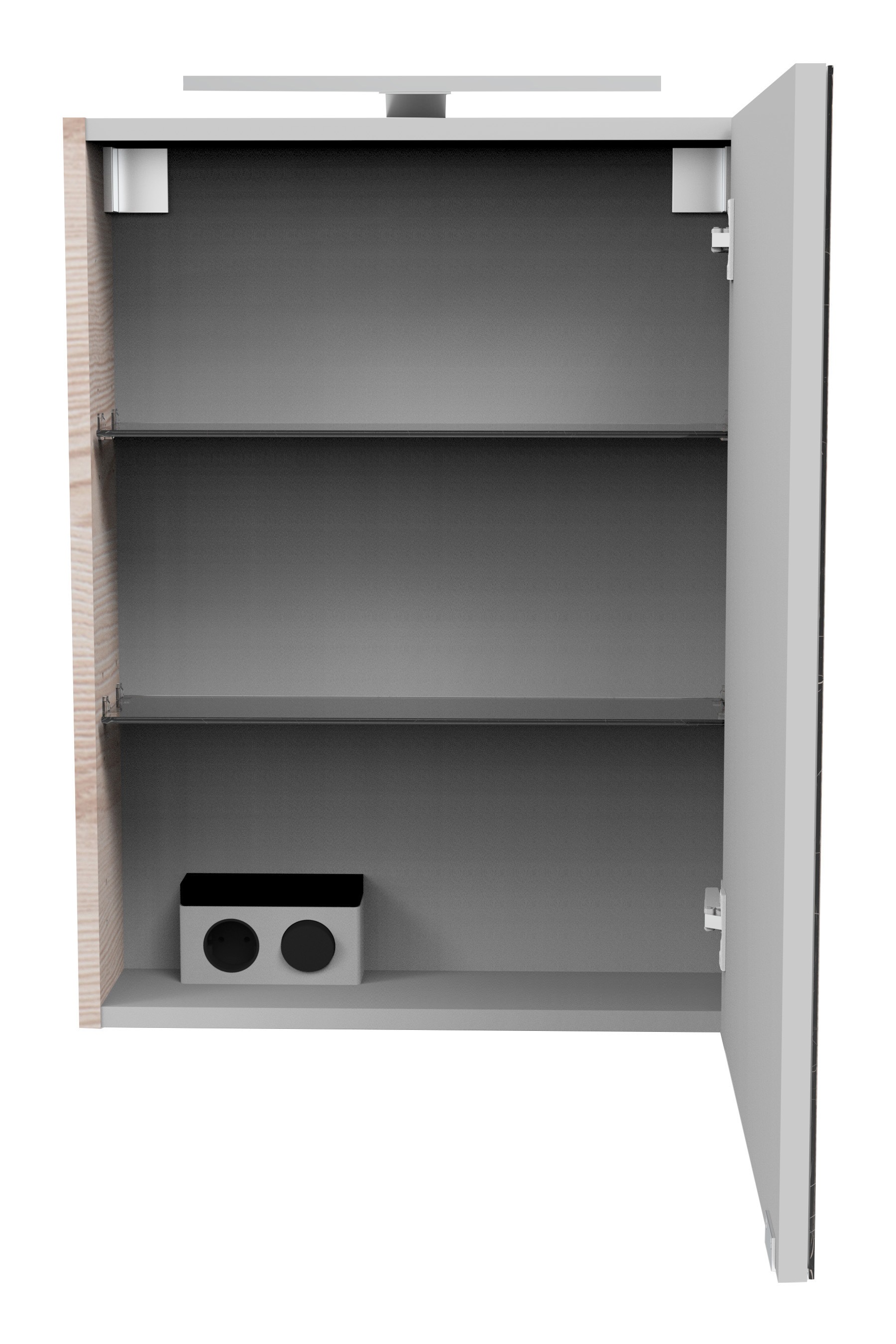 FACKELMANN Spiegelschrank, (Spiegelschrank mit LED-Aufsatzleuchte), Badmöbel